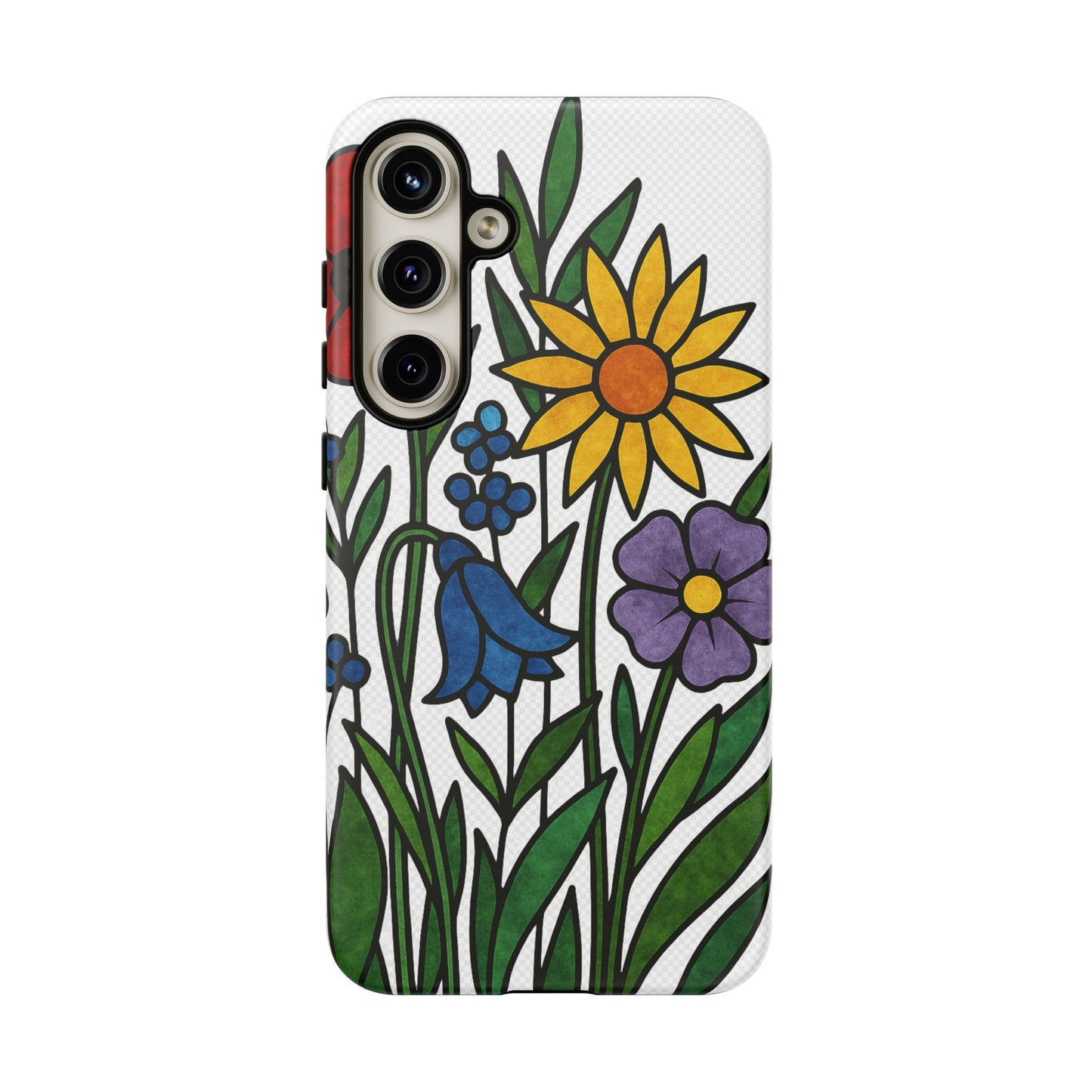 Floral Phone Case, Vibrant Flower Design, Tough Protection, Gift for Nature Lovers, Spring Decor