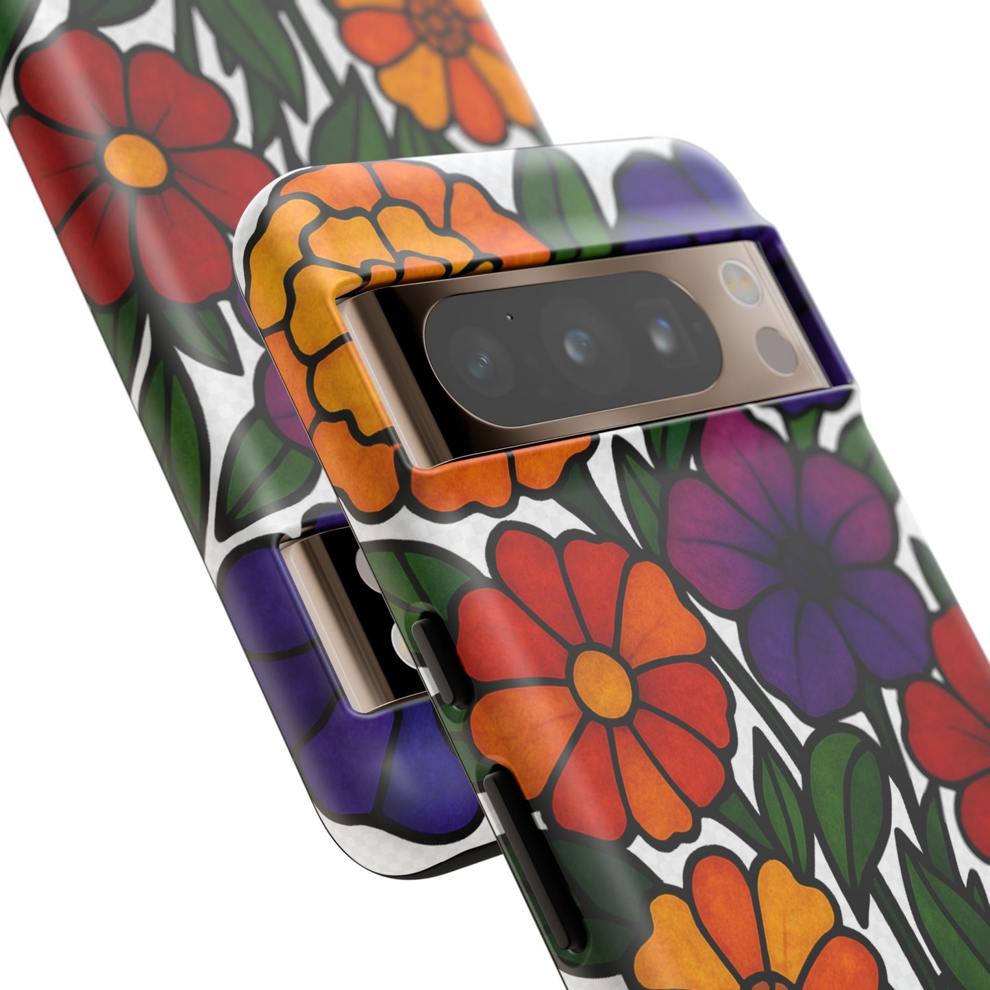 Floral Phone Case, Tough Cases with Colorful Flower Design, Gift for Flower Lovers, Summer Accessories, Trendy Phone Cover