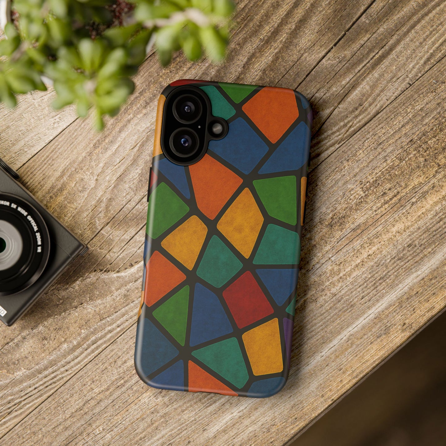 Colorful Mosaic Phone Case, Tough Cell Phone Cover, Vibrant Smartphone Protector, Unique Gift for Weddings, Birthday, Holidays