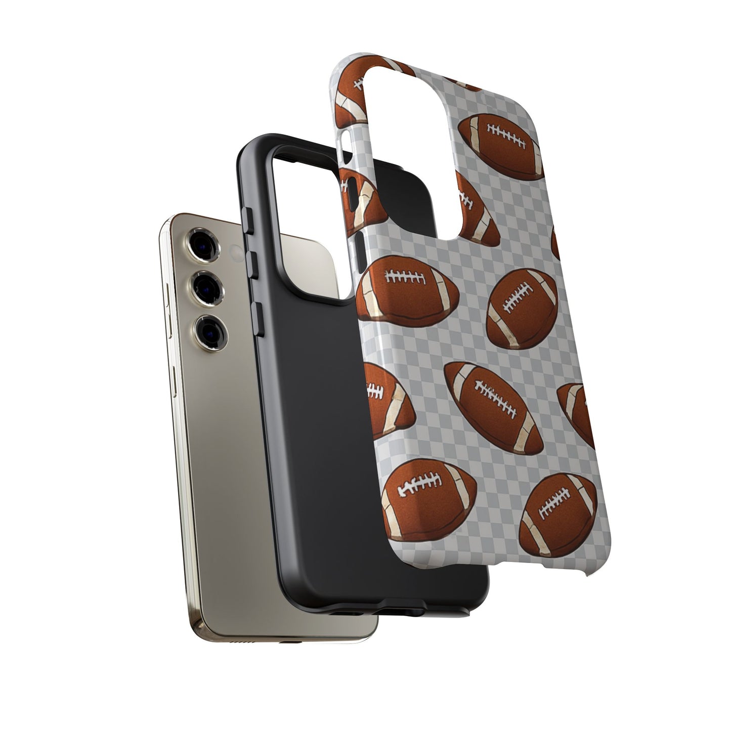 Football Phone Case, Tough Cases for Sports Fans, Unique Gift for Football Lovers, Protective Decor, Athletic Accessories