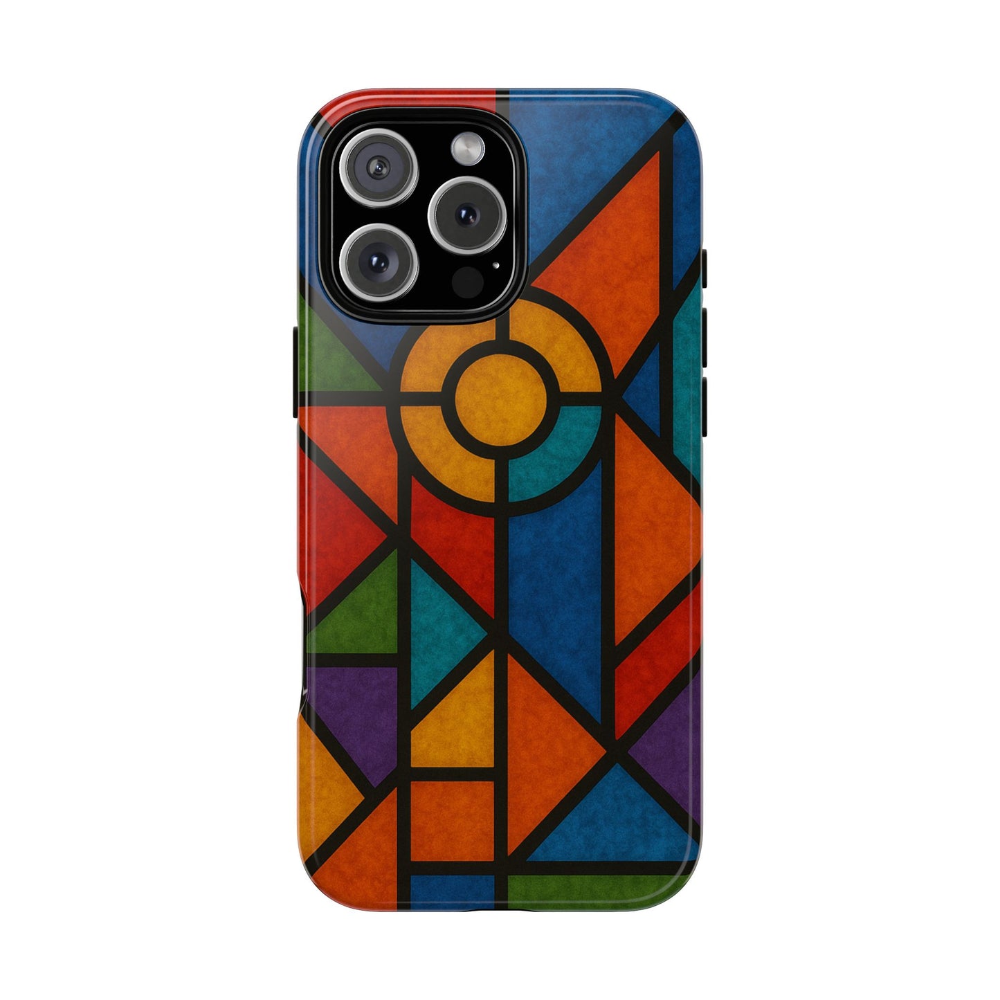Colorful Stained Glass Phone Case, Artistic Phone Cover, Vibrant Protective Case, Unique Gift for Art Lovers, Stylish Smartphone Accessory