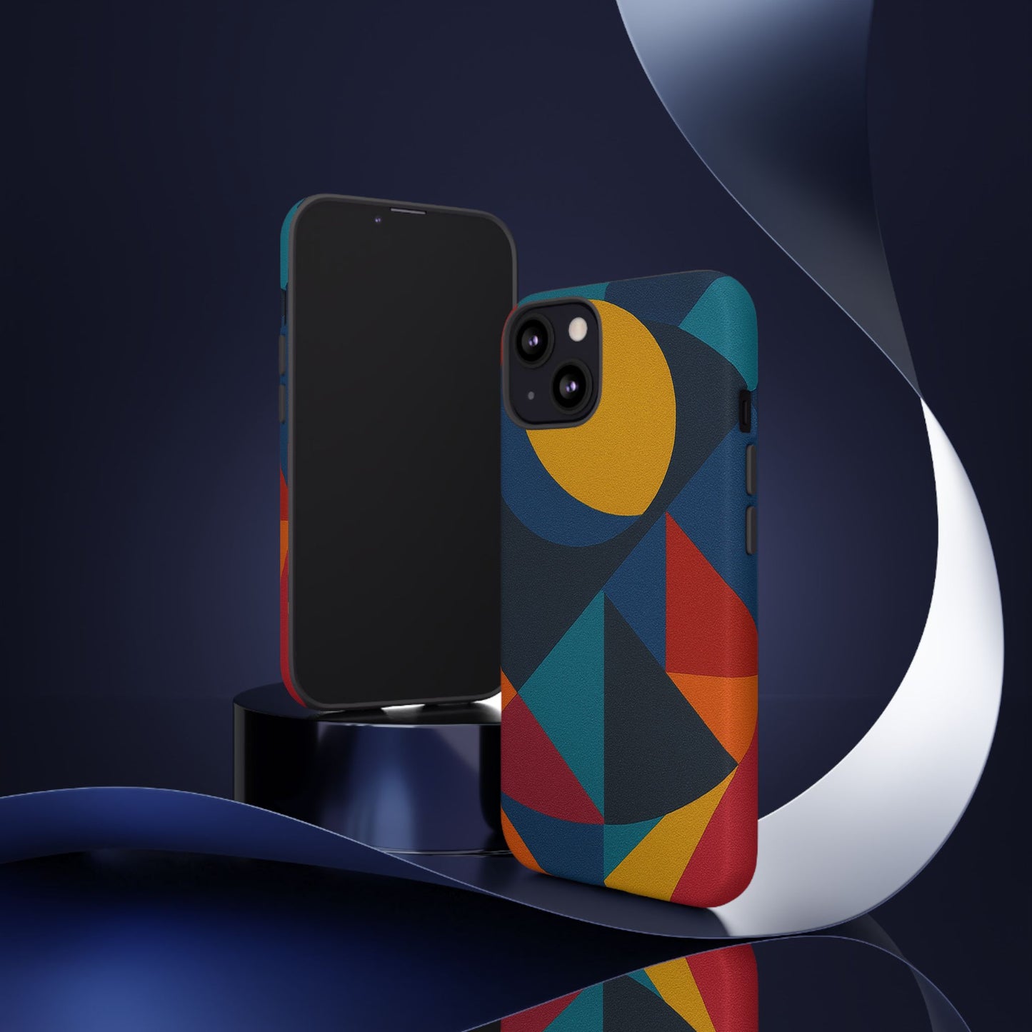 Vibrant Phone Case, Colorful Phone Cover, Geometric Design, Artistic Gift, Trendy Accessory, Vibrant Colors, Unique Design