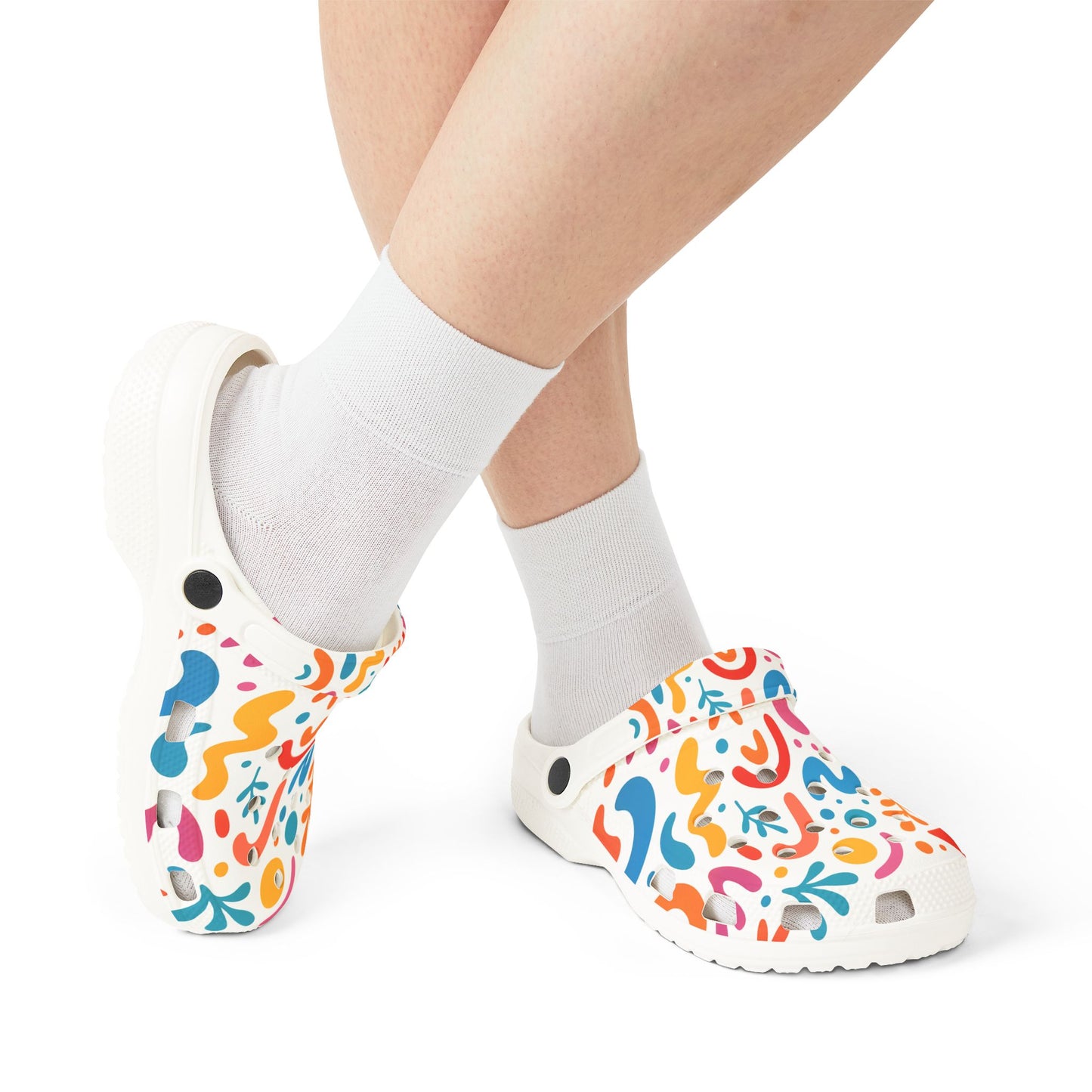 Colorful AOP EVA Foam Rubber Shoes with Vibrant Floral Design, Slip-On Clogs, Fun Garden Shoes, All-Occasion Footwear, Summer Style, [...]