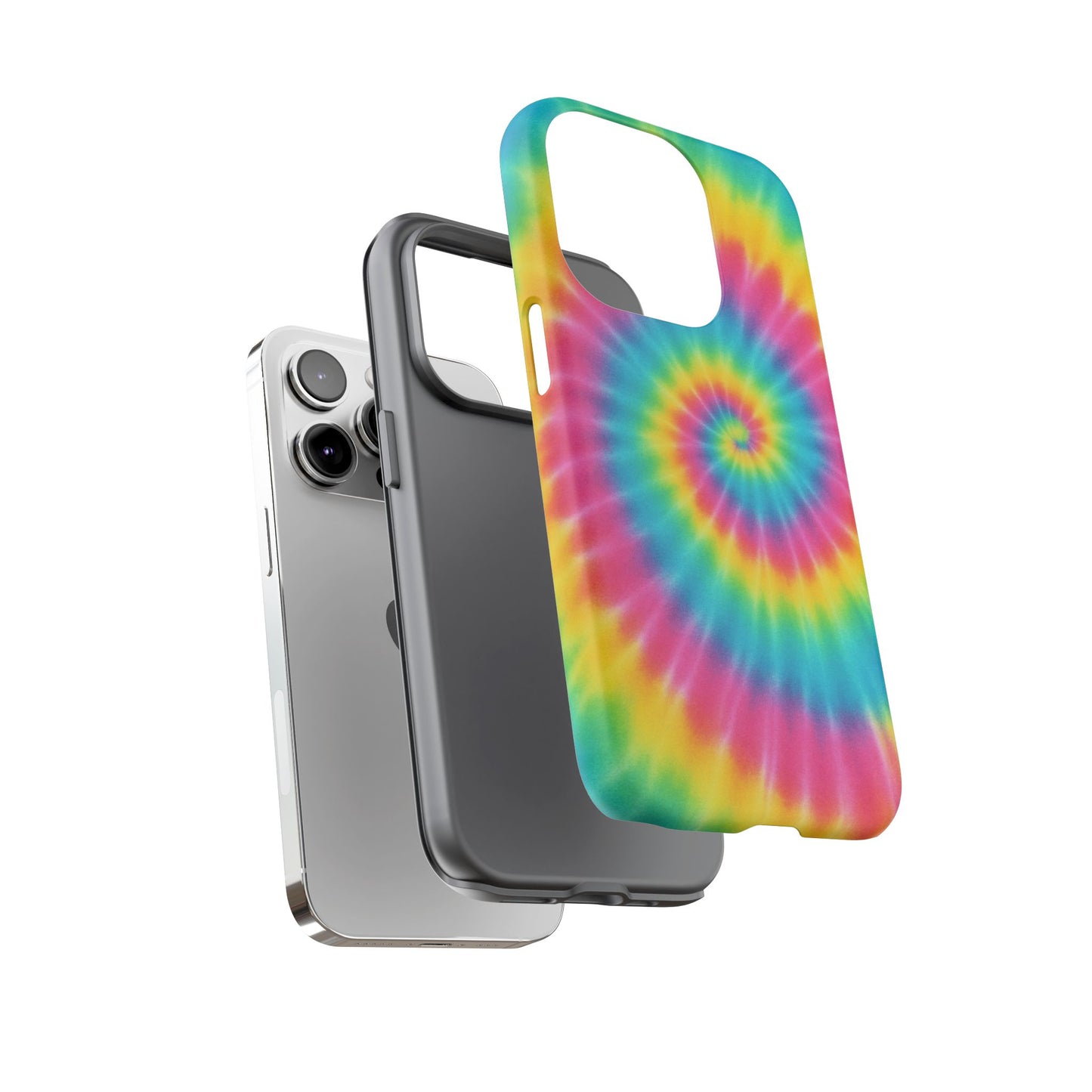 Colorful Tie-Dye Phone Case, Vibrant Phone Cover, Boho Style Accessory, Gift for Teens, Trendy Phone Accessories