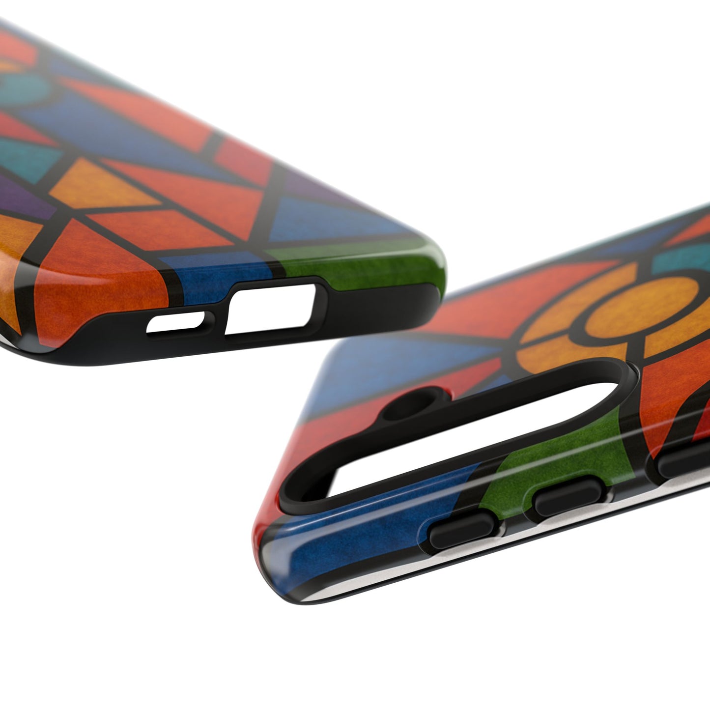 Colorful Stained Glass Phone Case, Artistic Phone Cover, Vibrant Protective Case, Unique Gift for Art Lovers, Stylish Smartphone Accessory