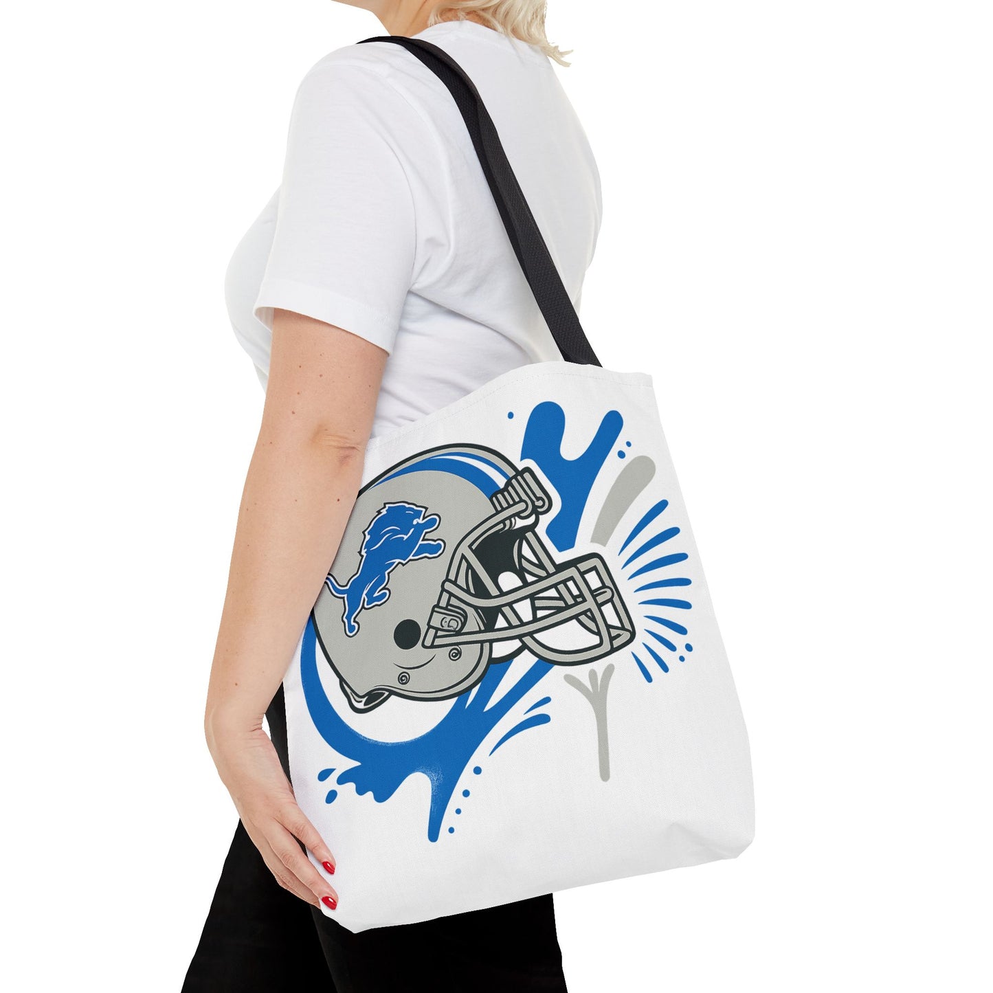 Sporty Tote Bag, Floral Football Tote, Game Day Bag, NFL Team Spirit Bag, Birthday Gift for Sports Fans, Everyday Use Bag