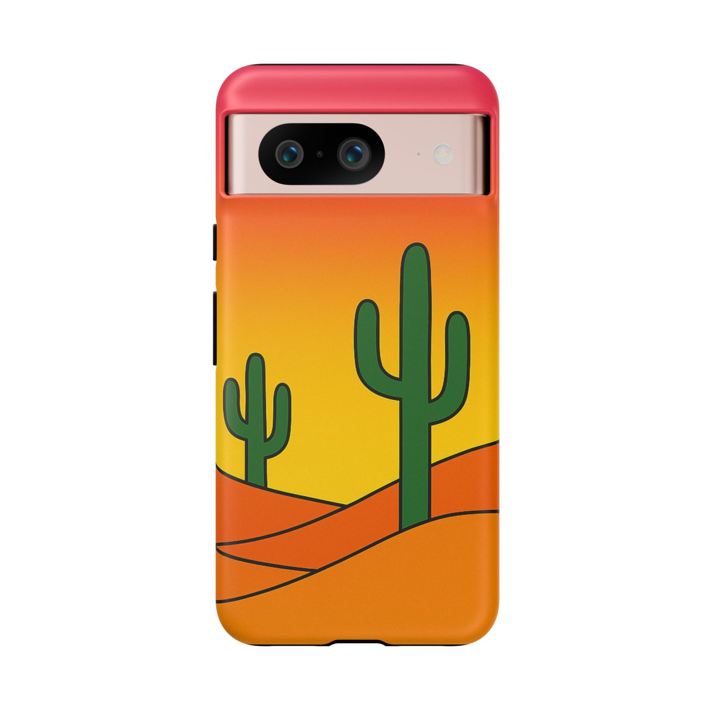 Desert Vibes Phone Case, Tough Cases, Cactus Design, Colorful Phone Cover, Summer Aesthetic, Unique Gift Idea