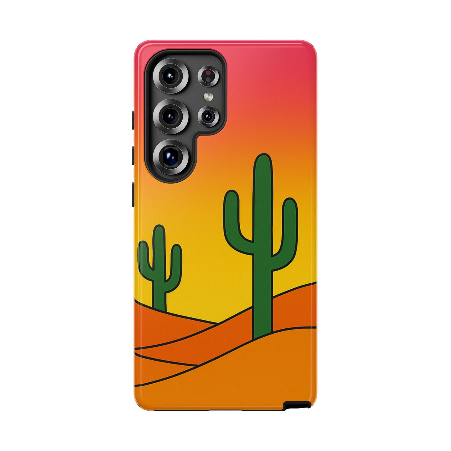 Desert Vibes Phone Case, Tough Cases, Cactus Design, Colorful Phone Cover, Summer Aesthetic, Unique Gift Idea