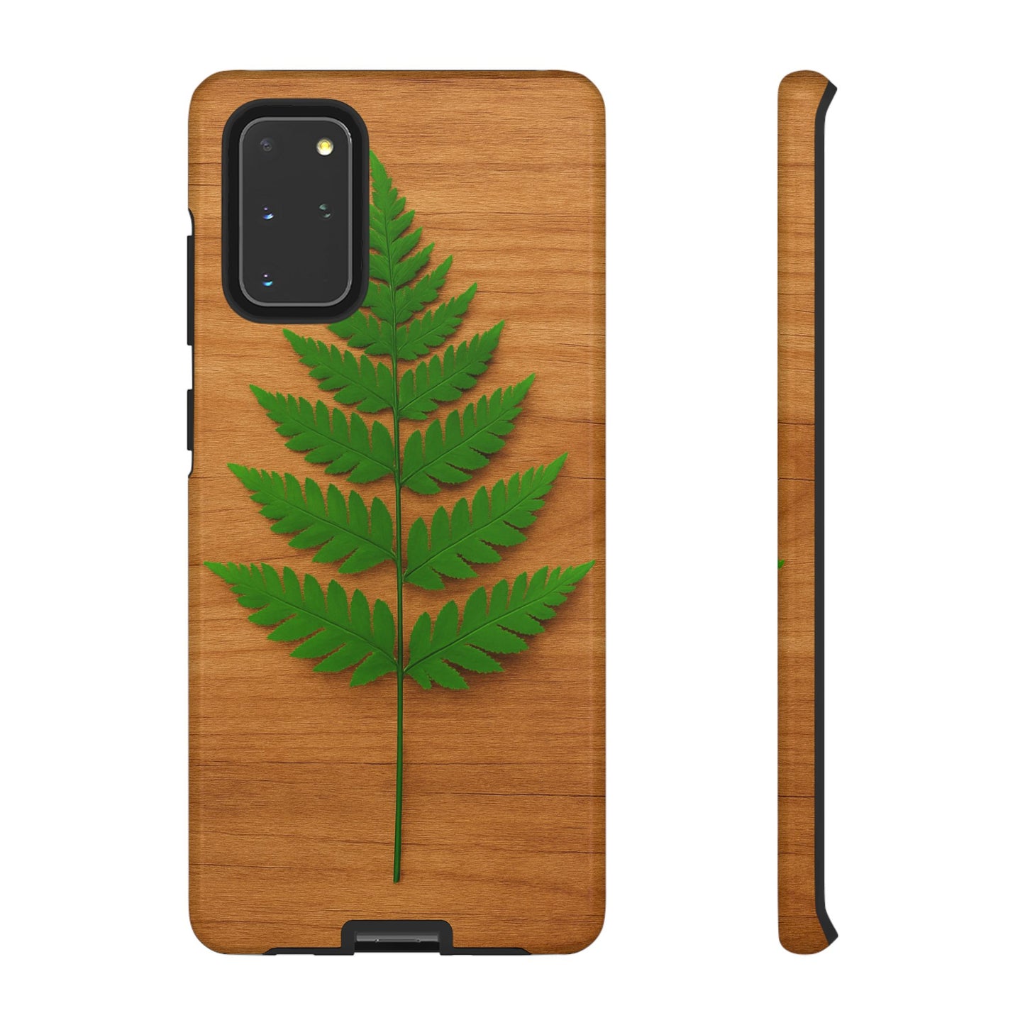 Wooden Fern Phone Case - Eco-Friendly Tough Cases for Nature Lovers, Unique Gift, Customizable Design, Nature-Themed Accessories