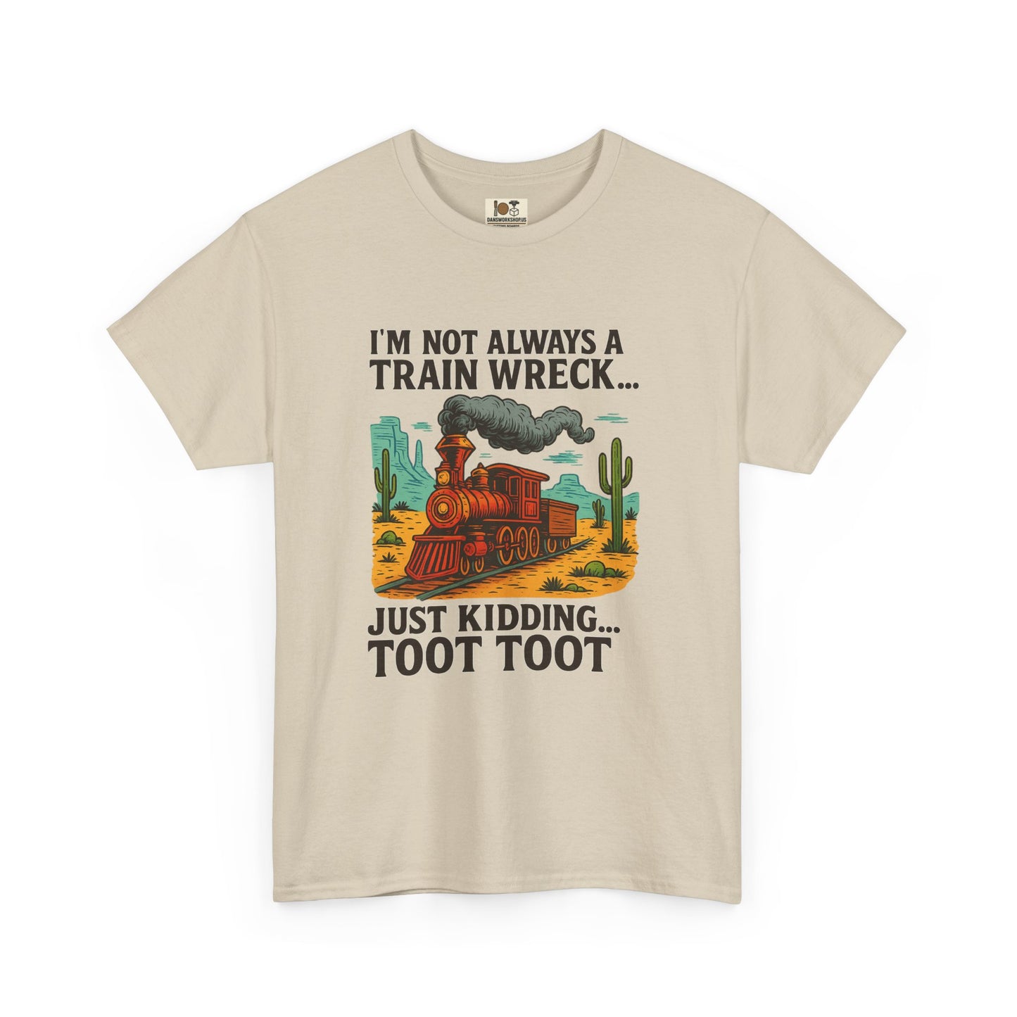 Funny Train Wreck Tee, Humorous T-Shirt, Graphic Cotton Shirt, Funny Gift for Him/Her, Casual Wear