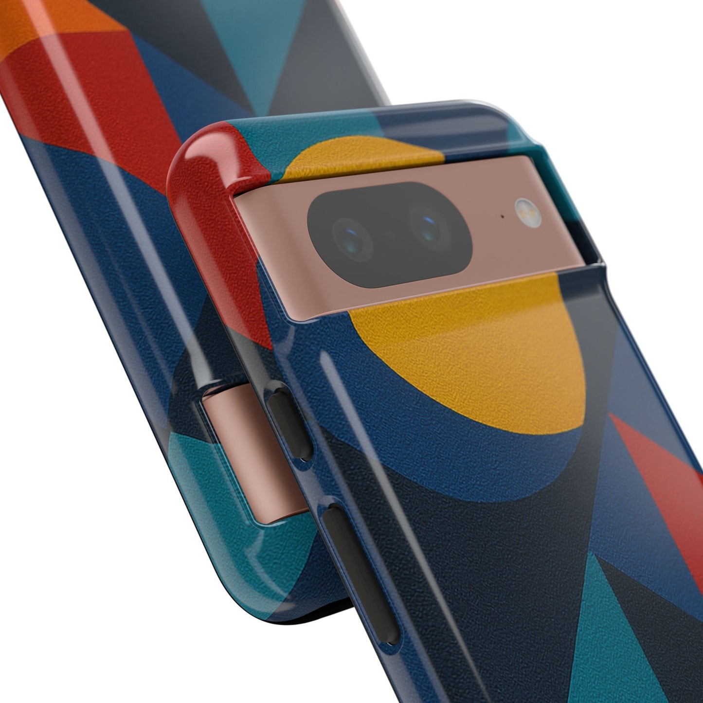 Vibrant Phone Case, Colorful Phone Cover, Geometric Design, Artistic Gift, Trendy Accessory, Vibrant Colors, Unique Design