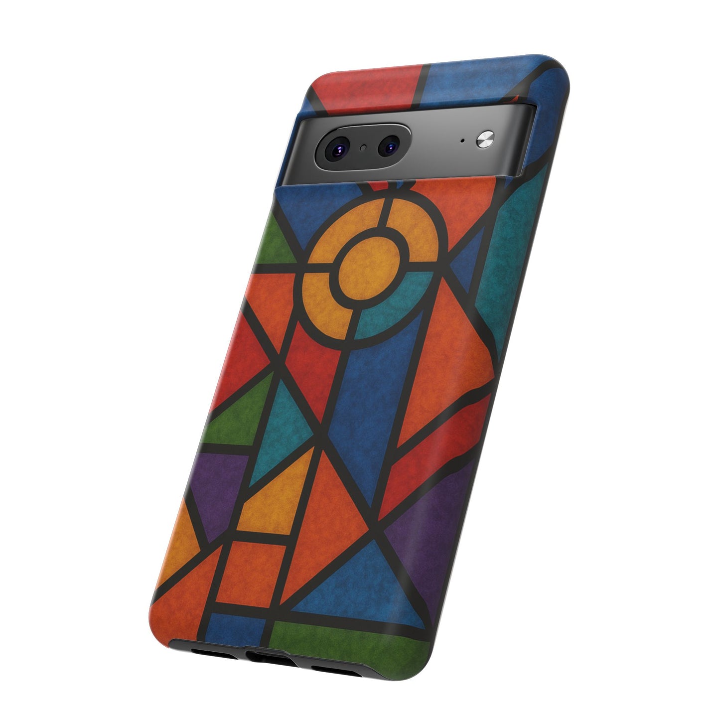 Colorful Stained Glass Phone Case, Artistic Phone Cover, Vibrant Protective Case, Unique Gift for Art Lovers, Stylish Smartphone Accessory