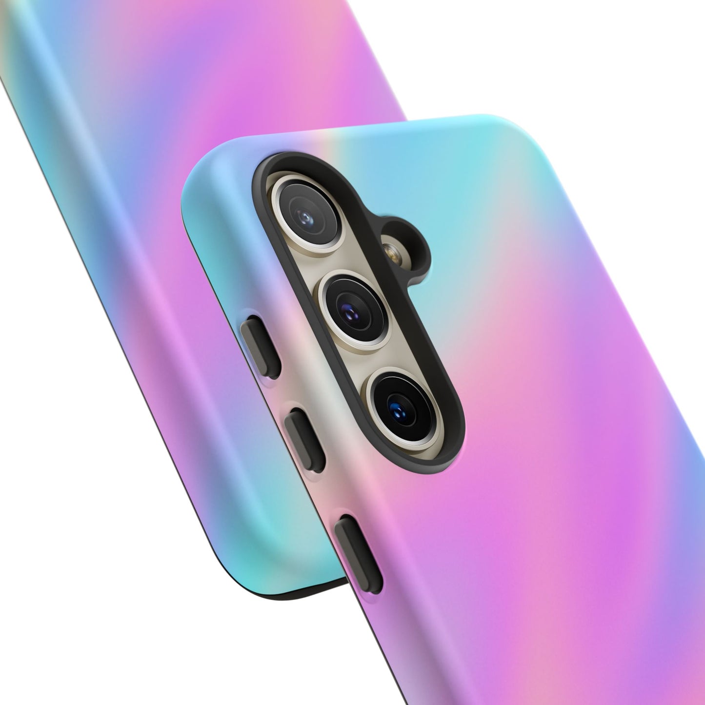 Colorful Holographic Phone Case, Tough Cases for iPhone, Trendy Phone Cover, Unique Gift for Her, Pastel Phone Accessory