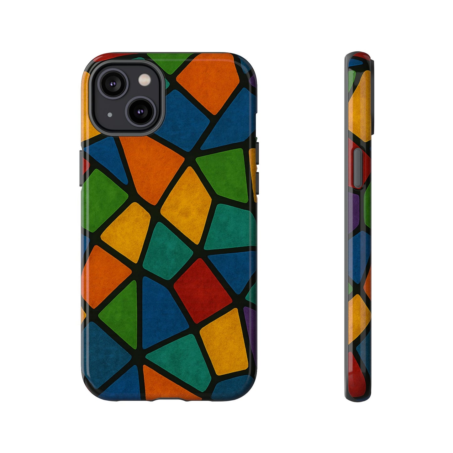 Colorful Mosaic Phone Case, Tough Cell Phone Cover, Vibrant Smartphone Protector, Unique Gift for Weddings, Birthday, Holidays