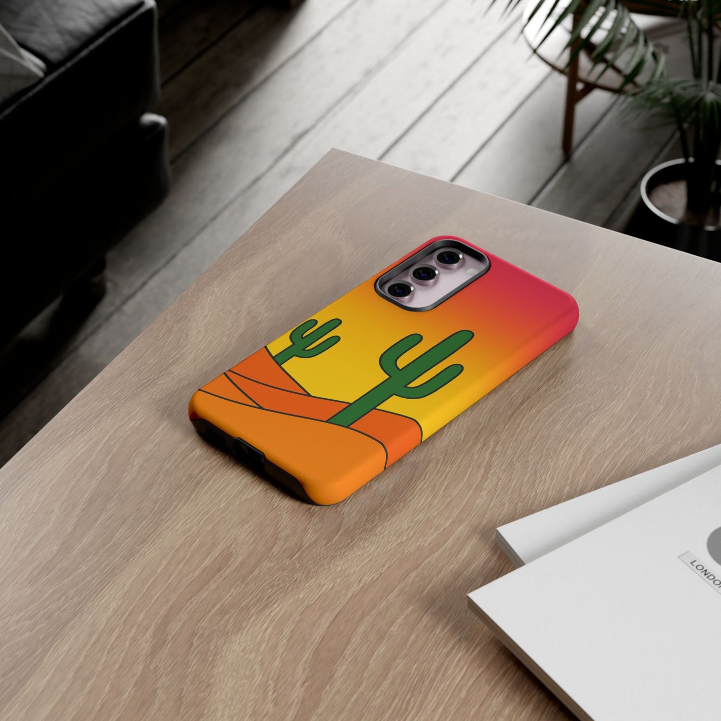 Desert Vibes Phone Case, Tough Cases, Cactus Design, Colorful Phone Cover, Summer Aesthetic, Unique Gift Idea