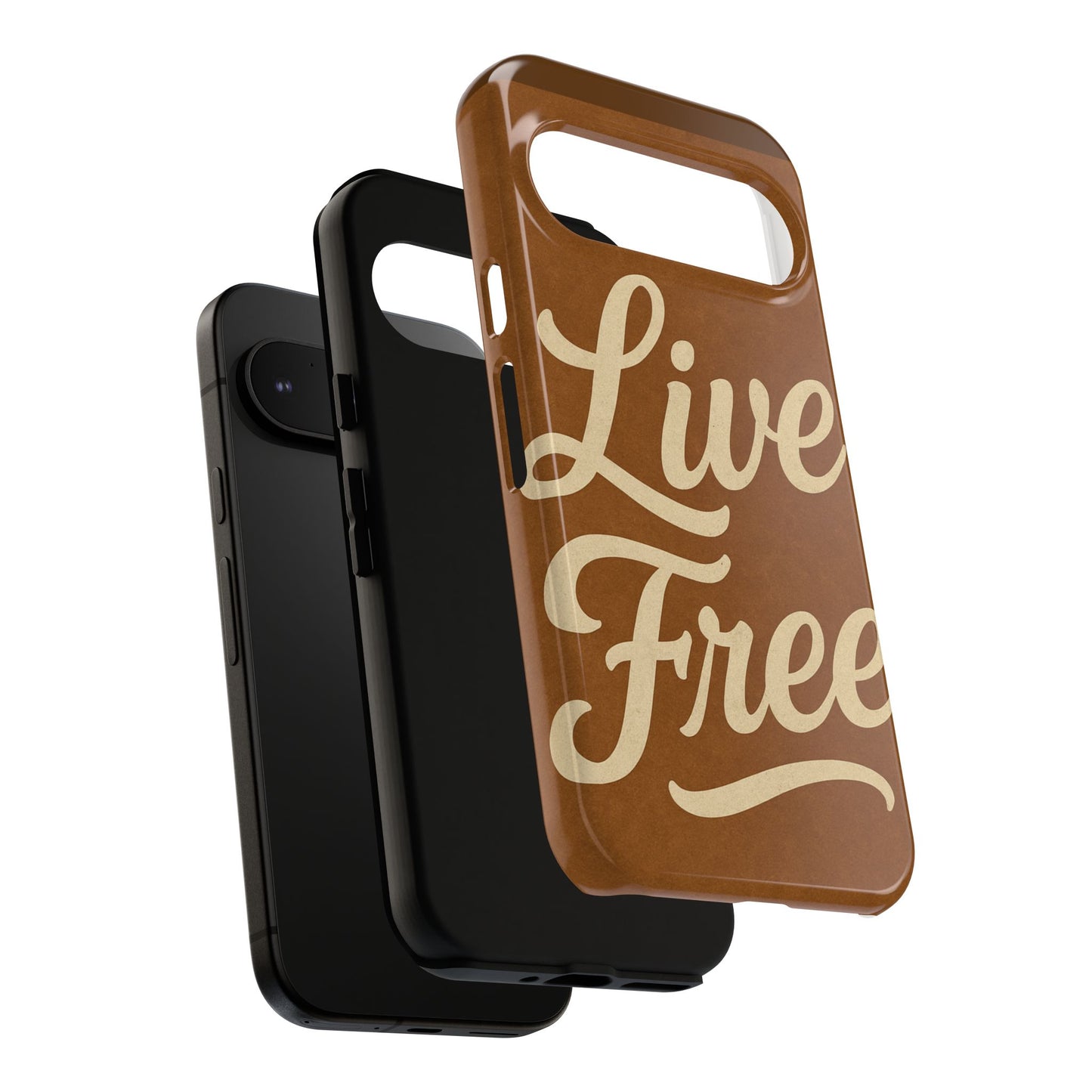 Live Free Phone Case, Tough Cases, Inspirational Phone Accessories, Gift for Adventurers, Customizable Design, Unique Tech Gifts