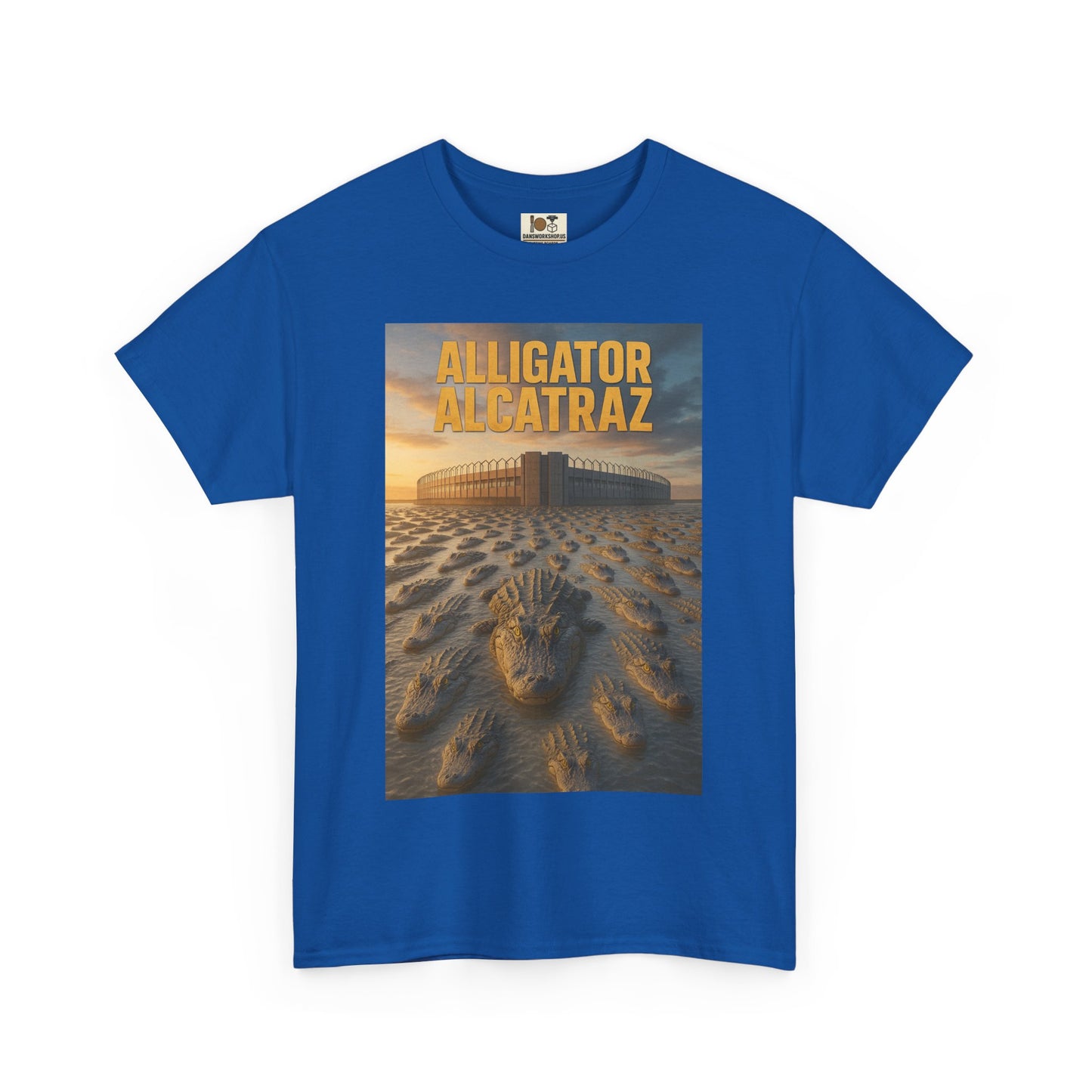 Vintage Alligator Alcatraz Tee, Retro Graphic T-Shirt, Unisex Cotton Shirt, Animal Lover Gift, Fun Statement Tee