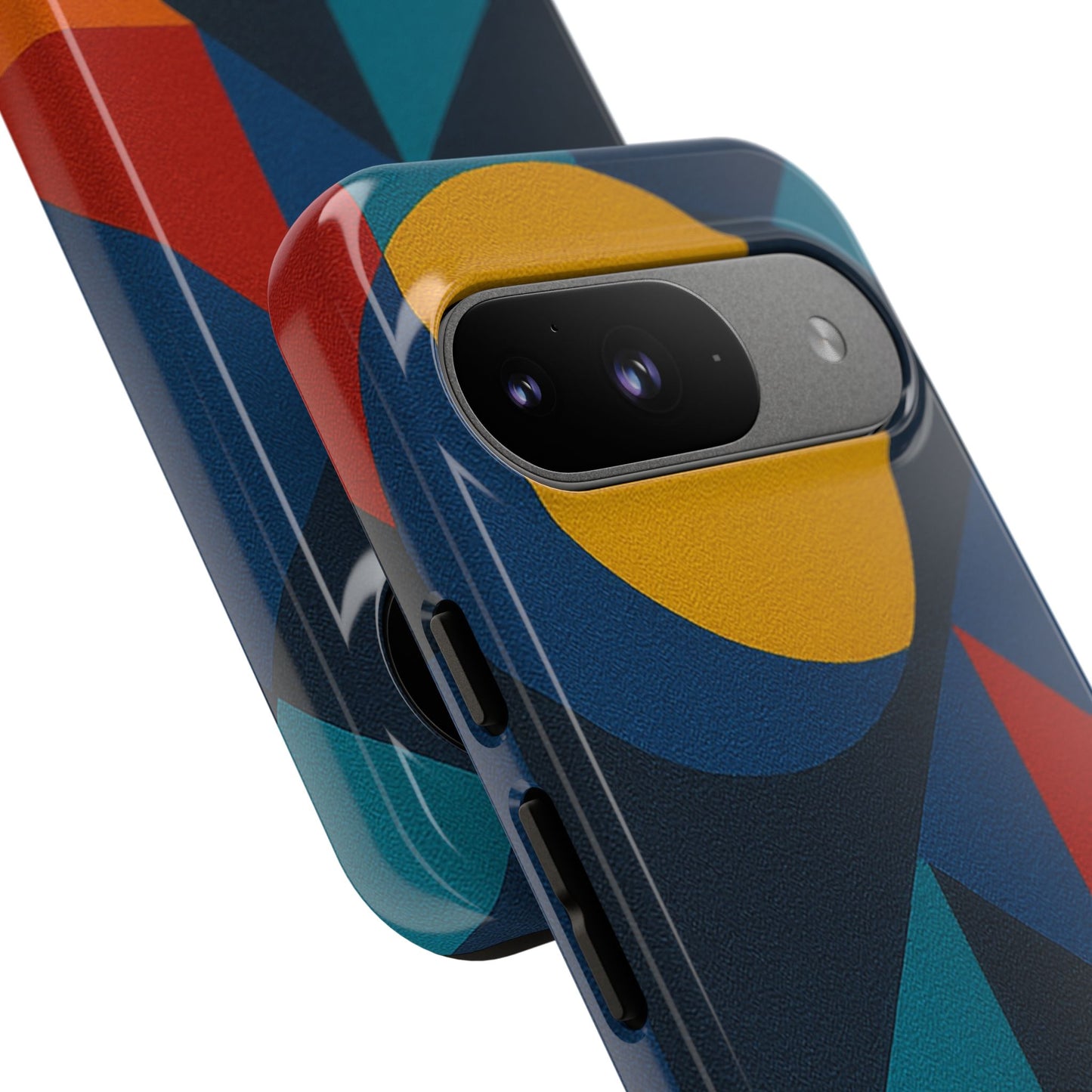 Vibrant Phone Case, Colorful Phone Cover, Geometric Design, Artistic Gift, Trendy Accessory, Vibrant Colors, Unique Design