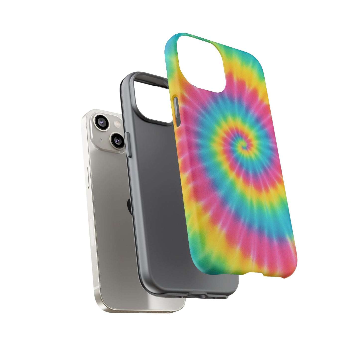 Colorful Tie-Dye Phone Case, Vibrant Phone Cover, Boho Style Accessory, Gift for Teens, Trendy Phone Accessories