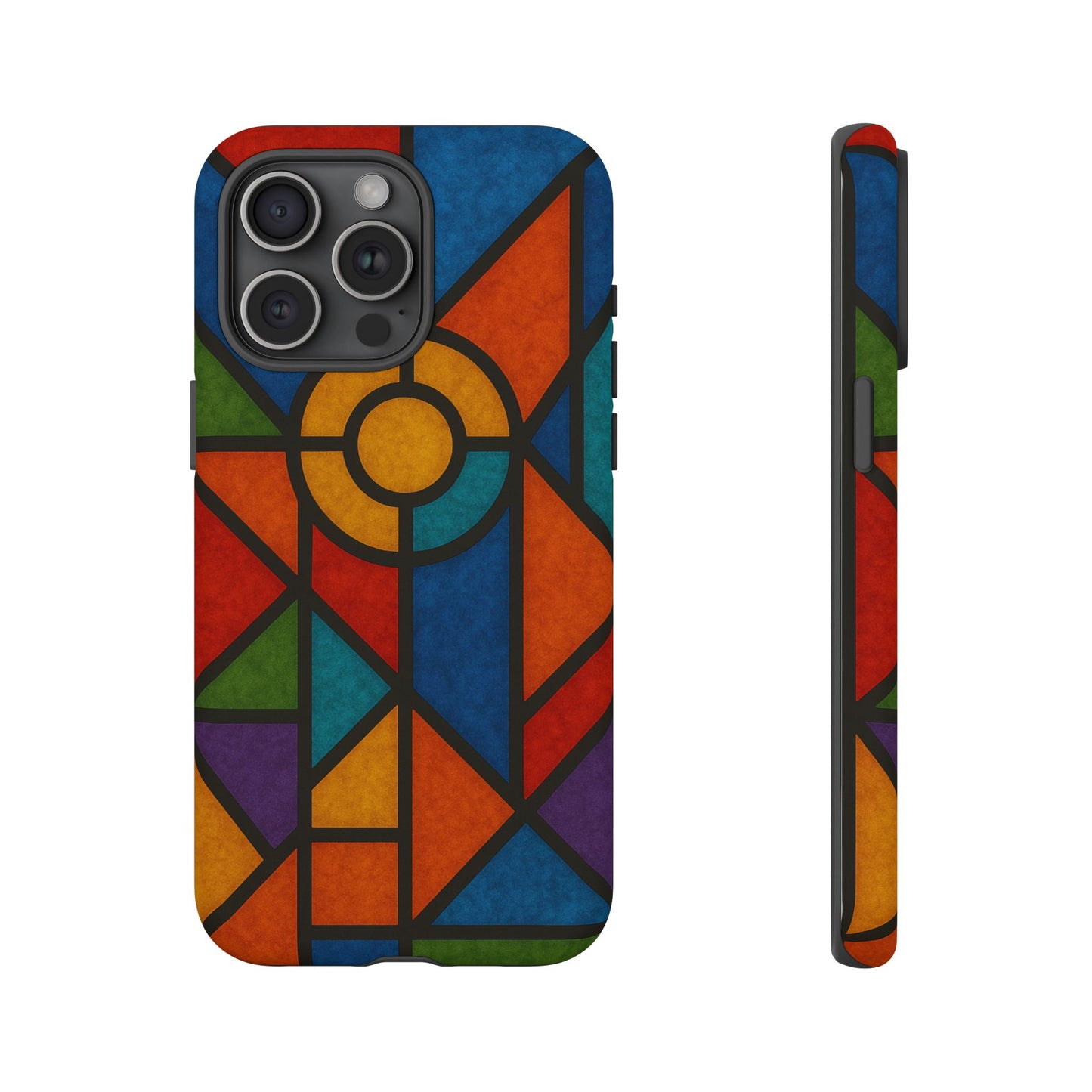 Colorful Stained Glass Phone Case, Artistic Phone Cover, Vibrant Protective Case, Unique Gift for Art Lovers, Stylish Smartphone Accessory