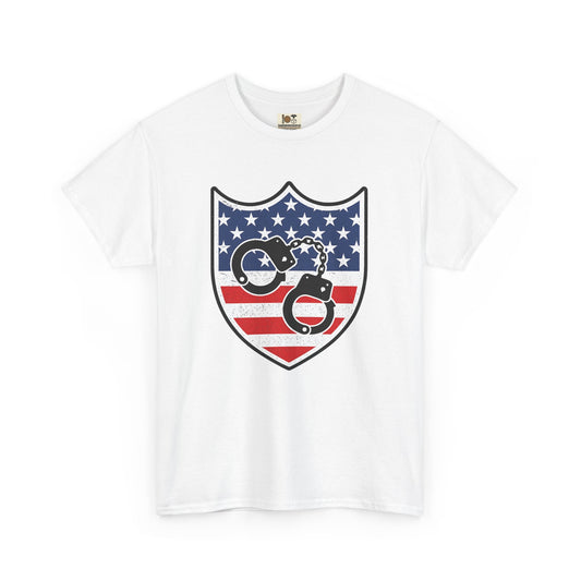 Patriotic Cycle Tee - Unisex Heavy Cotton Shirt, USA Flag Design, Biker Gift, Independence Day Apparel, Casual Wear