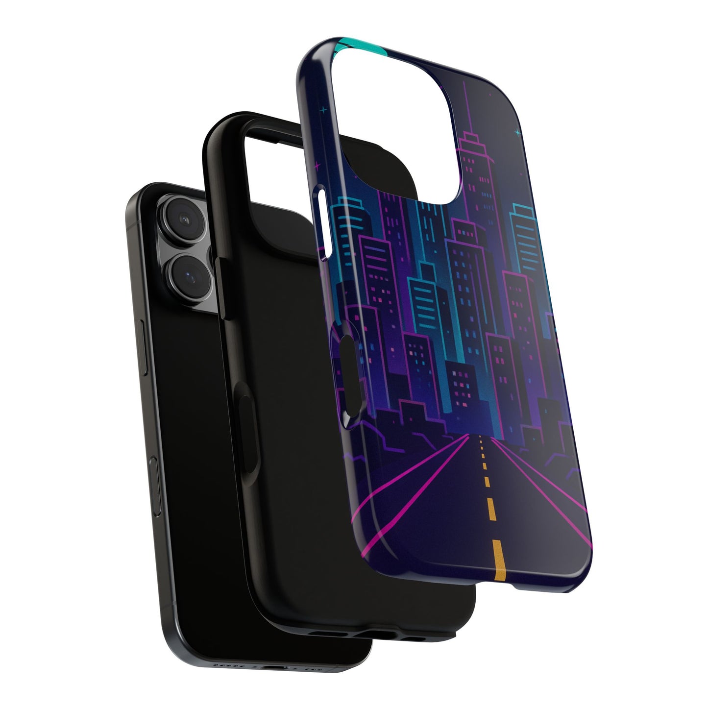 Cityscape Phone Case, Tough Cases, Urban Style, Nighttime Vibe, Phone Cover, Gift for City Lovers, Modern Design