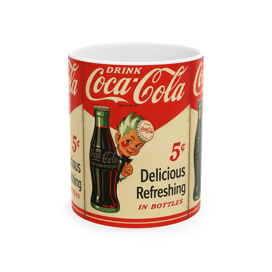 Vintage Coca-Cola Ceramic Mug, Retro Drinkware, Nostalgic Gift for Collectors, Ideal for Holidays, Classic Home Decor