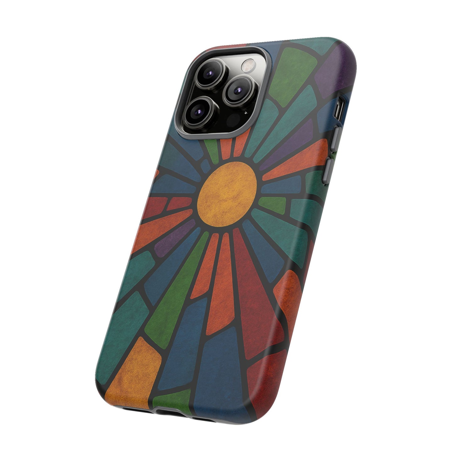 Colorful Stained Glass Phone Case, Tough Cases, Artistic Phone Cover, Vibrant Mobile Accessory, Unique Gift for Art Lovers