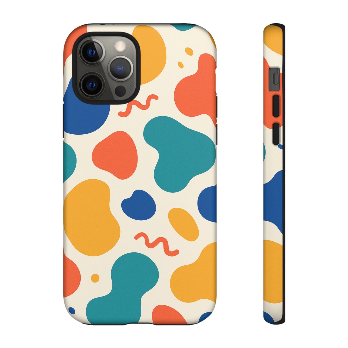 Colorful Phone Case with Abstract Design, Stylish Phone Cover, Trendy Tech Accessory for Her, Unique Gift Idea, Fun Patterned Case