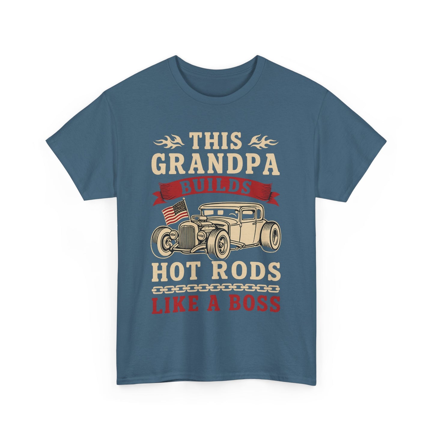 This Grandpa Builds Hot Rods Heavy Cotton Tee, Gift for Grandpa, Car [...]