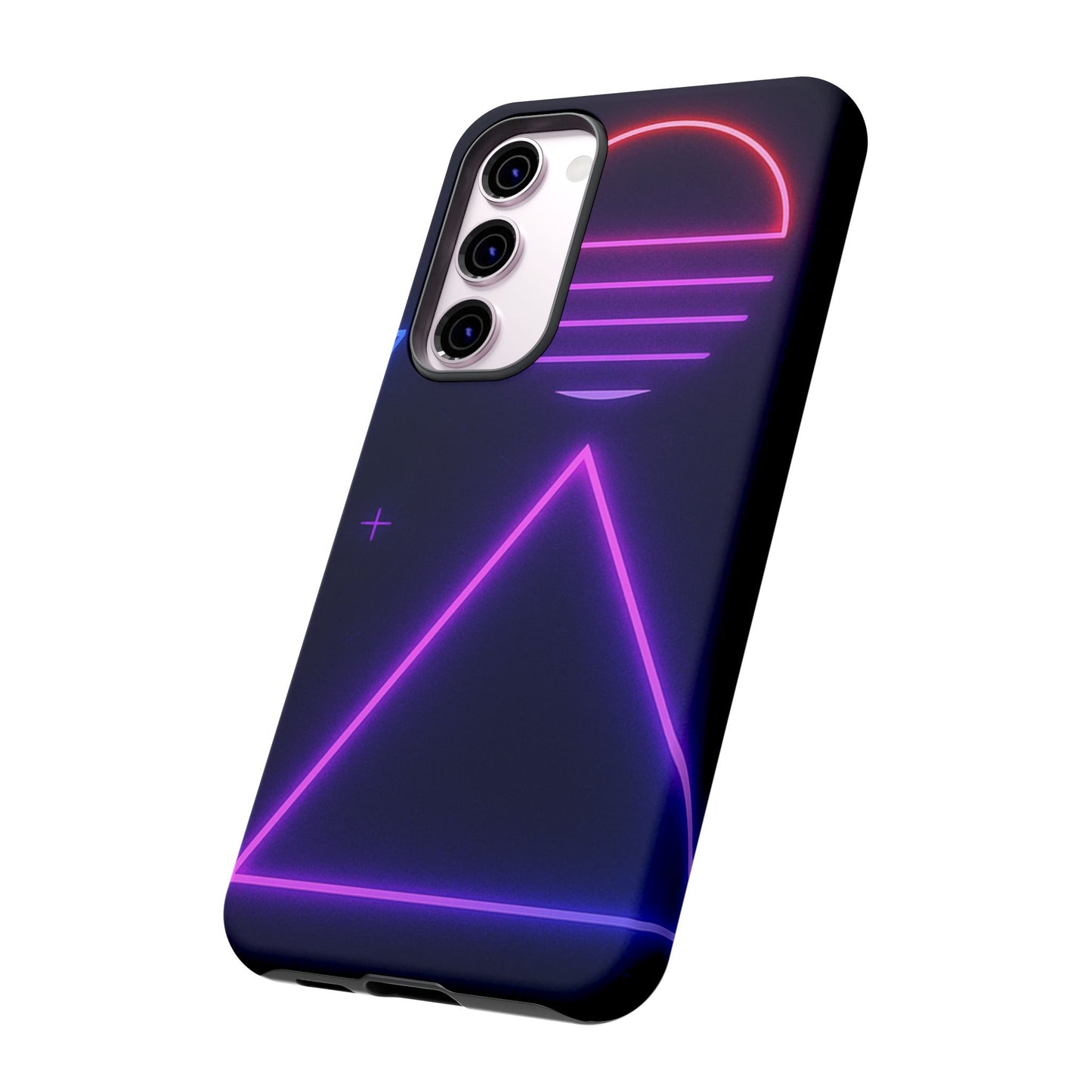 Retro Neon Phone Case, Tough Cases for iPhone, 80s Aesthetic Phone Cover, Abstract Neon Design, Gift for Tech Lovers