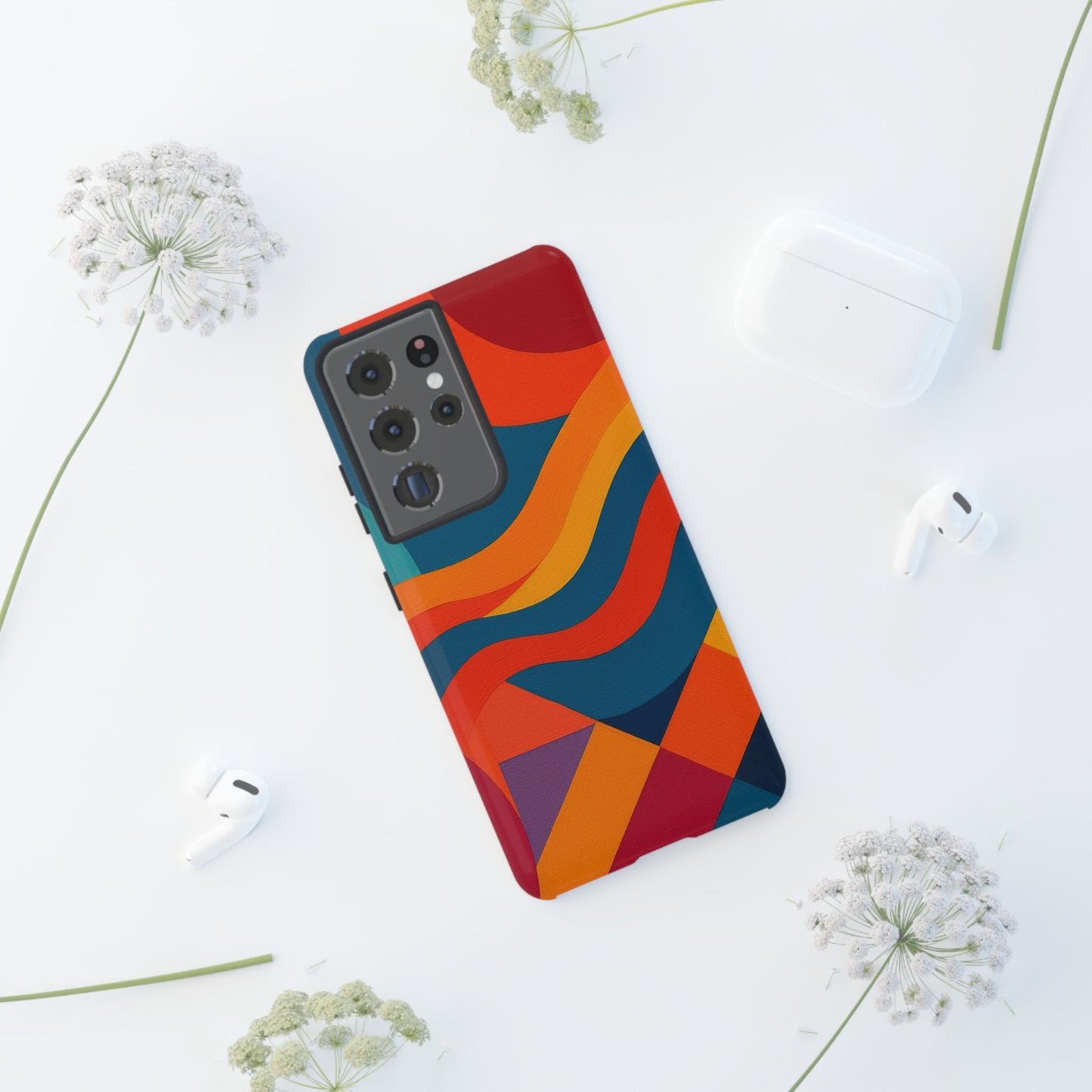 Vibrant Phone Case, Abstract Design Cover, Tough Cases for All Occasions, Stylish Gift for Tech Lovers, Modern Phone Accessories