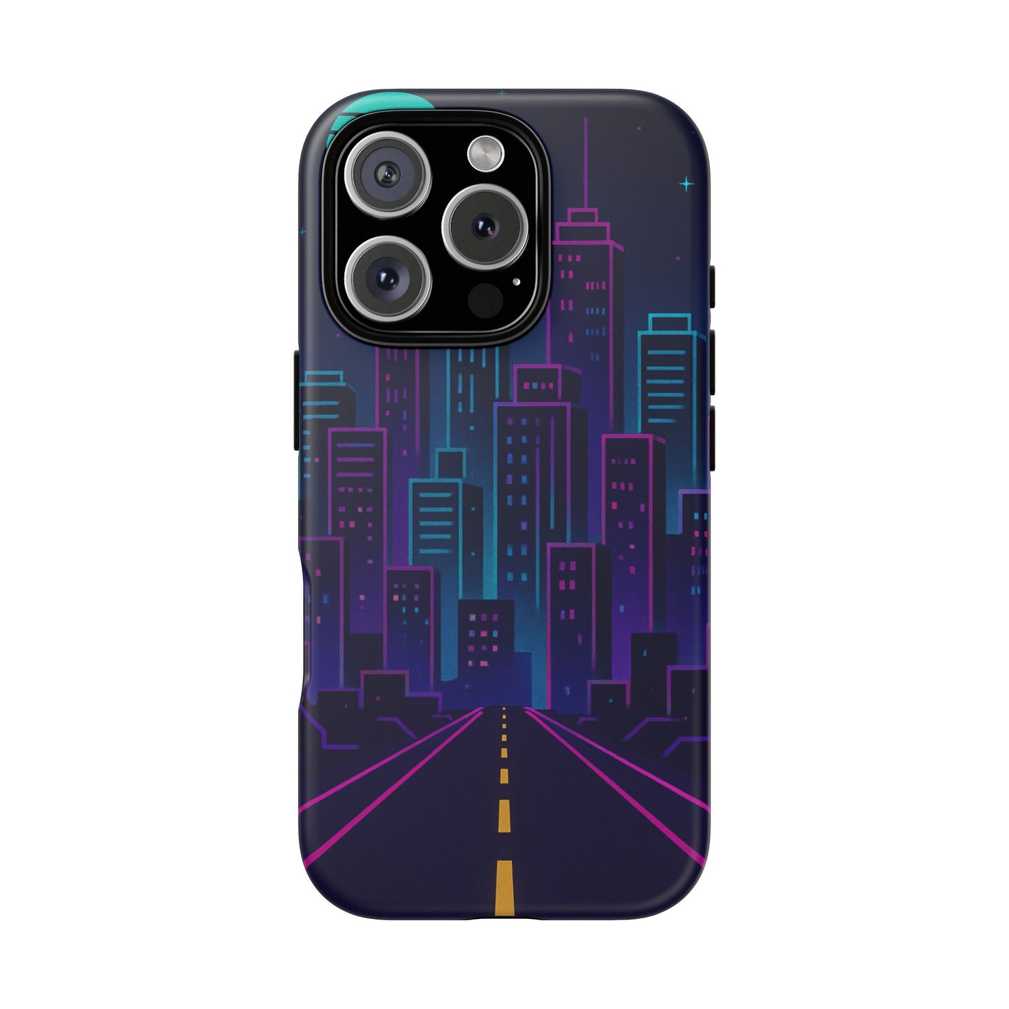 Cityscape Phone Case, Tough Cases, Urban Style, Nighttime Vibe, Phone Cover, Gift for City Lovers, Modern Design