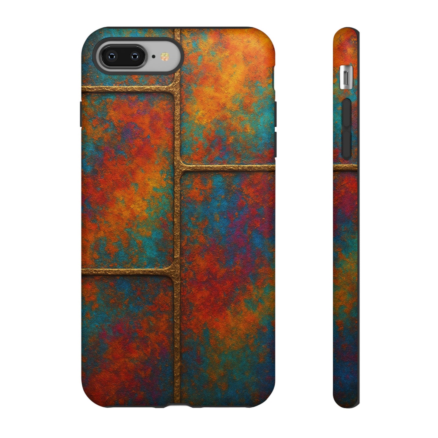 Colorful Textured Phone Case, Vibrant iPhone Cover, Tough Protective Shell, Unique Mobile Accessory, Artisan Phone Protection