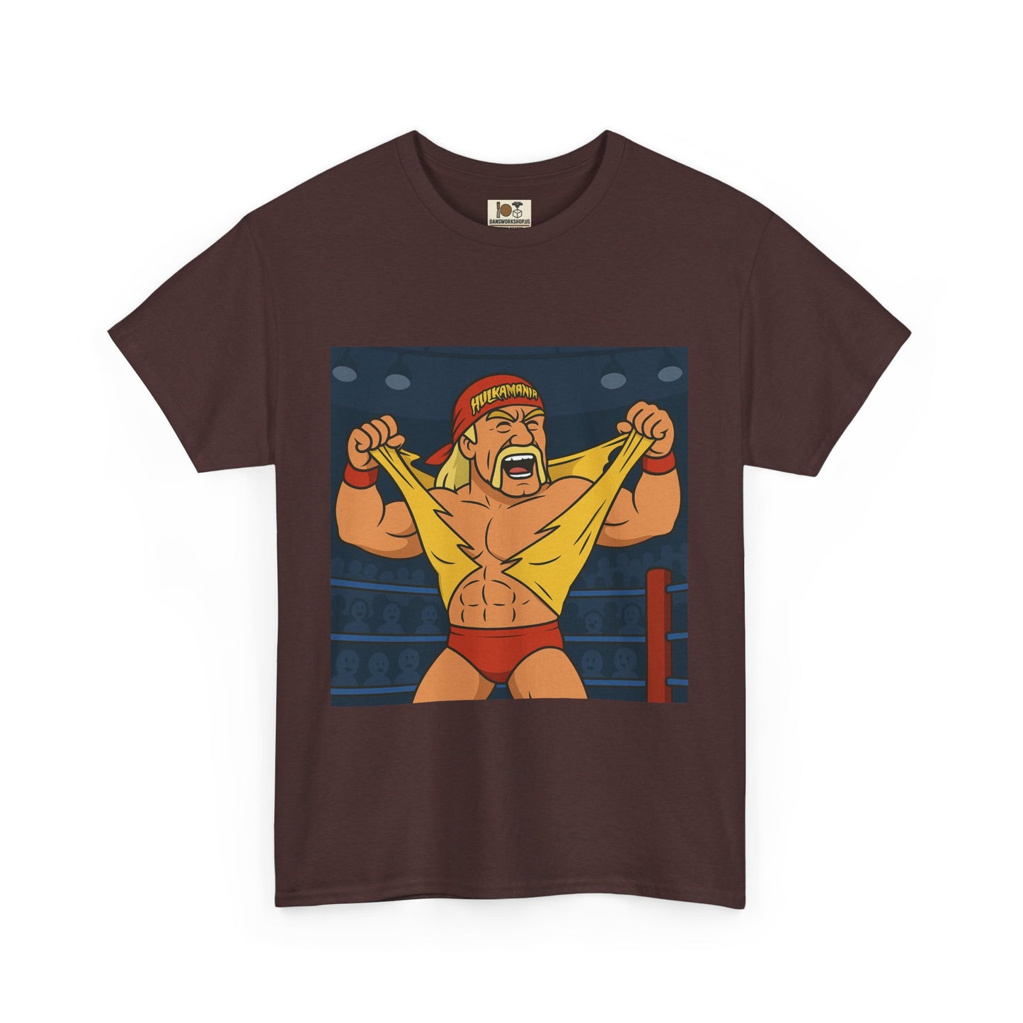 Vintage Wrestling Tee, Unisex Heavy Cotton Tee, Retro Graphic T-Shirt, Gift for Fans, Casual Wear for Events, hulk hogan