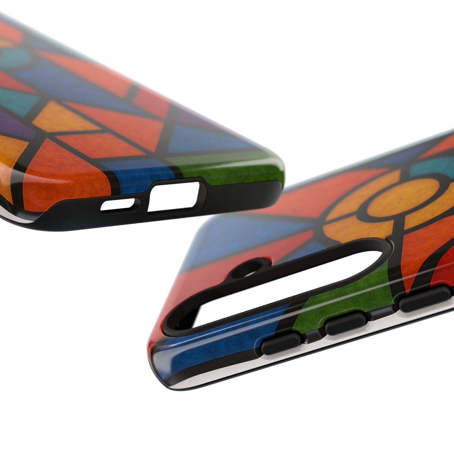 Colorful Stained Glass Phone Case, Artistic Phone Cover, Vibrant Protective Case, Unique Gift for Art Lovers, Stylish Smartphone Accessory