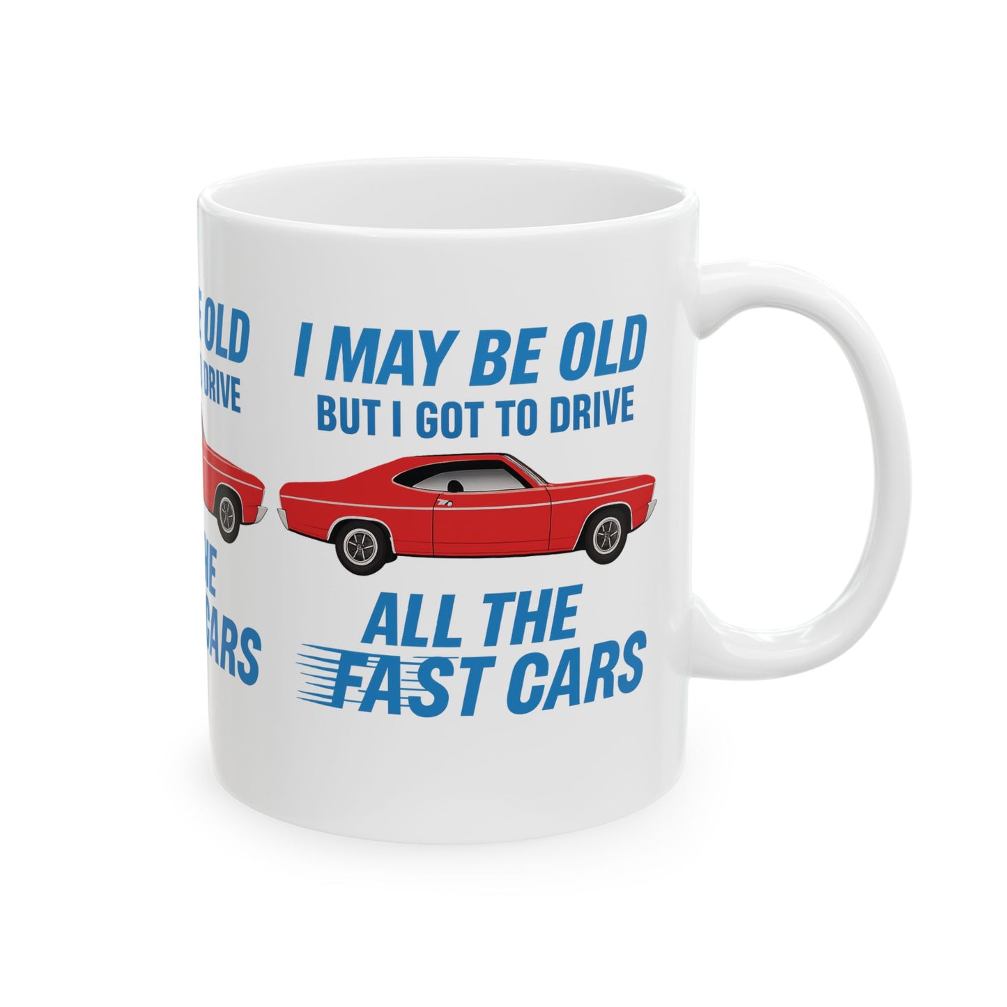 Vintage Car Enthusiast Mug, Classic Vehicle Gift, Car Lover Coffee Cup, Birthday Present for Him, Father's Day Mug, FAST CARS. CARS, OLD
