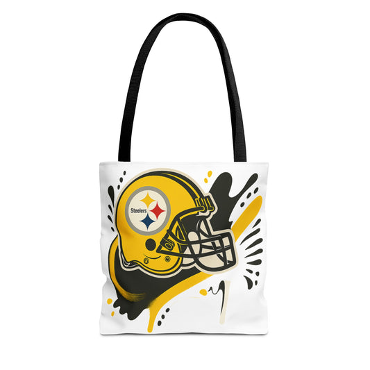 Steelers Inspired Tote Bag, Football Fan Accessory, Game Day Tote, Sports Bag, Personalized Gift for Him