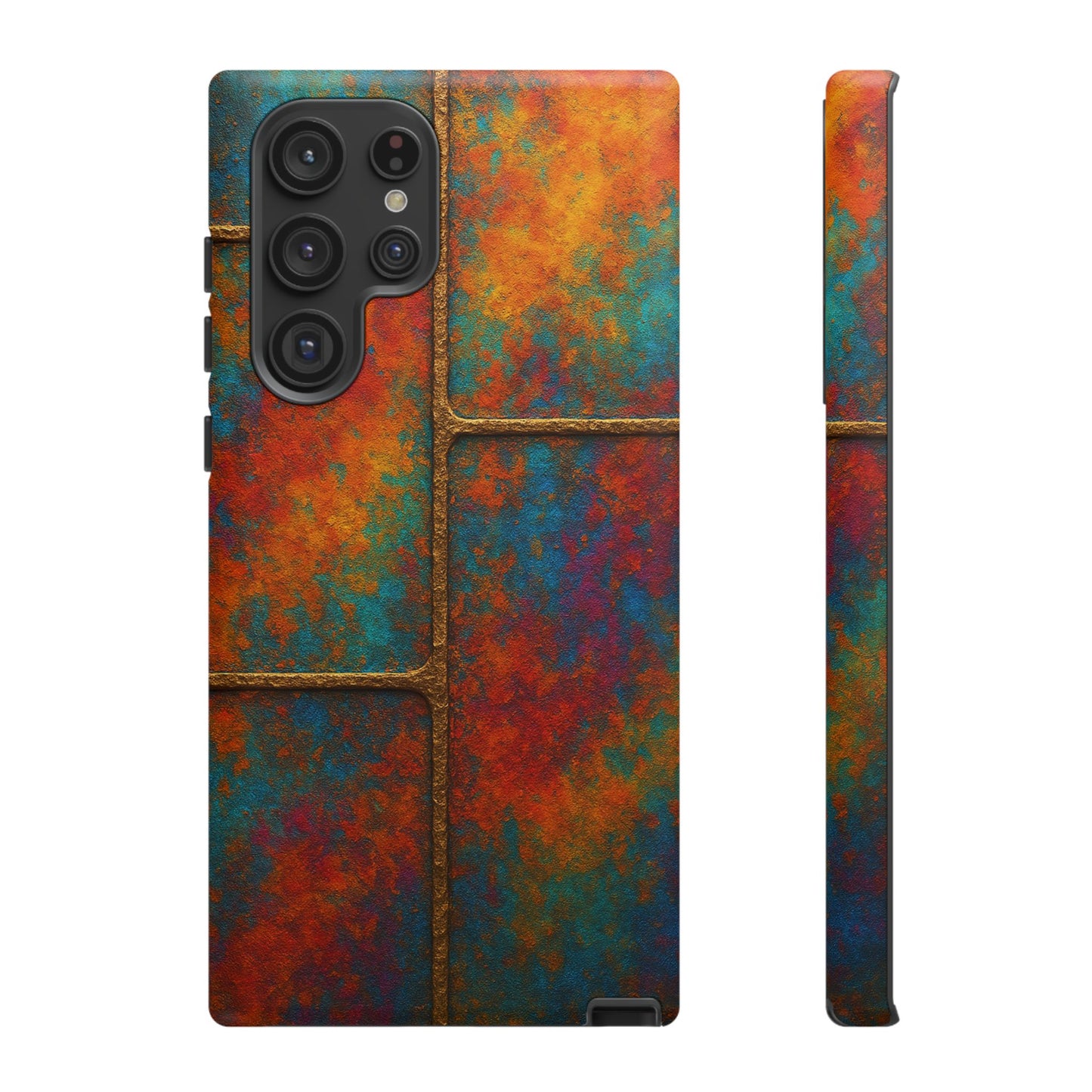 Colorful Textured Phone Case, Vibrant iPhone Cover, Tough Protective Shell, Unique Mobile Accessory, Artisan Phone Protection