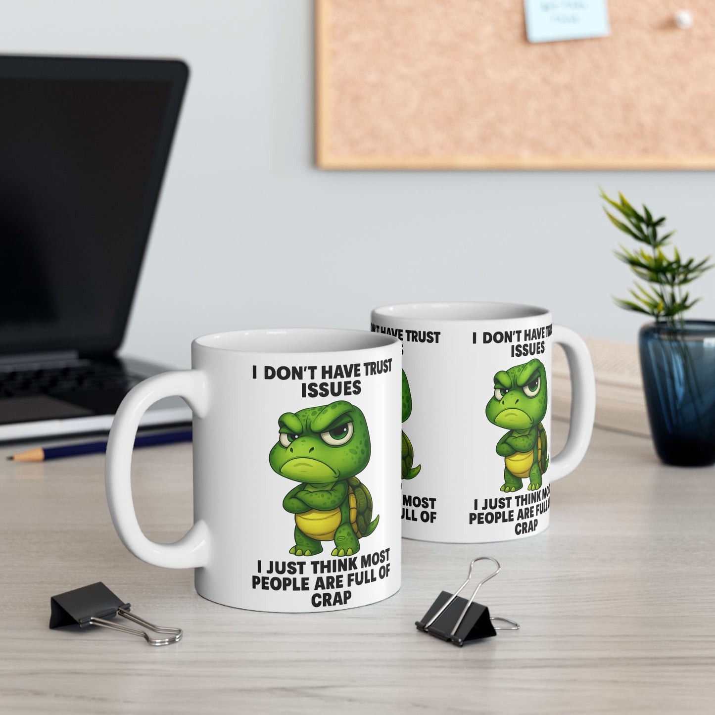 Funny Trust Issues Ceramic Mug, Quirky Coffee Cup for Humor Lovers, Gift for Friends, Office Mug, 11oz/15oz Options