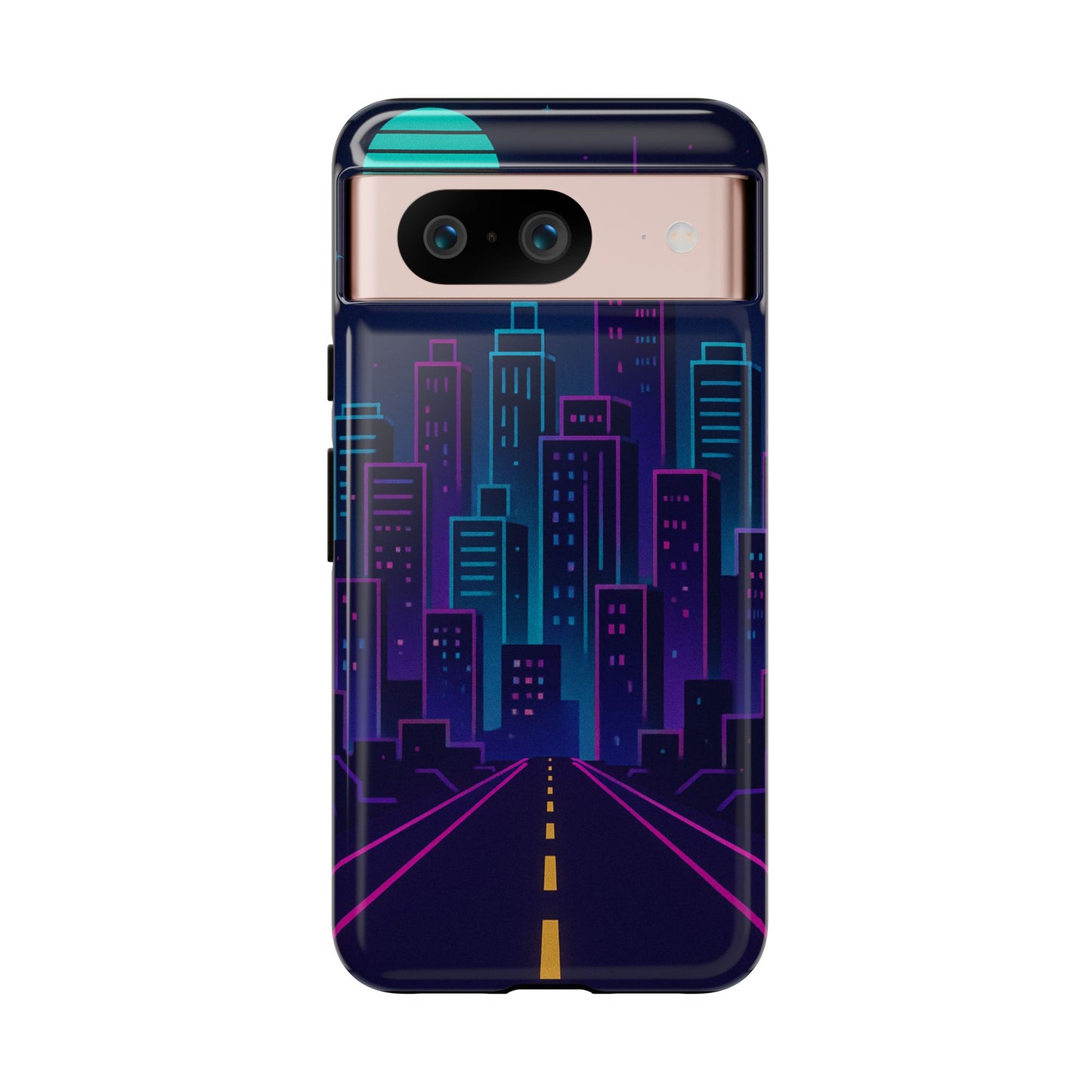Cityscape Phone Case, Tough Cases, Urban Style, Nighttime Vibe, Phone Cover, Gift for City Lovers, Modern Design