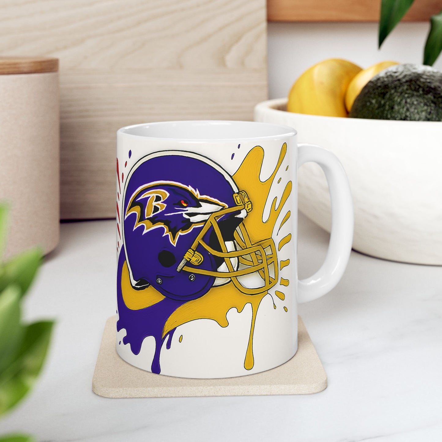 Bold NFL Ceramic Mug with Team Colors, Perfect for Game Day, Gifts for Football Fans, Sports Enthusiasts, Tailgate Parties, Collectibles