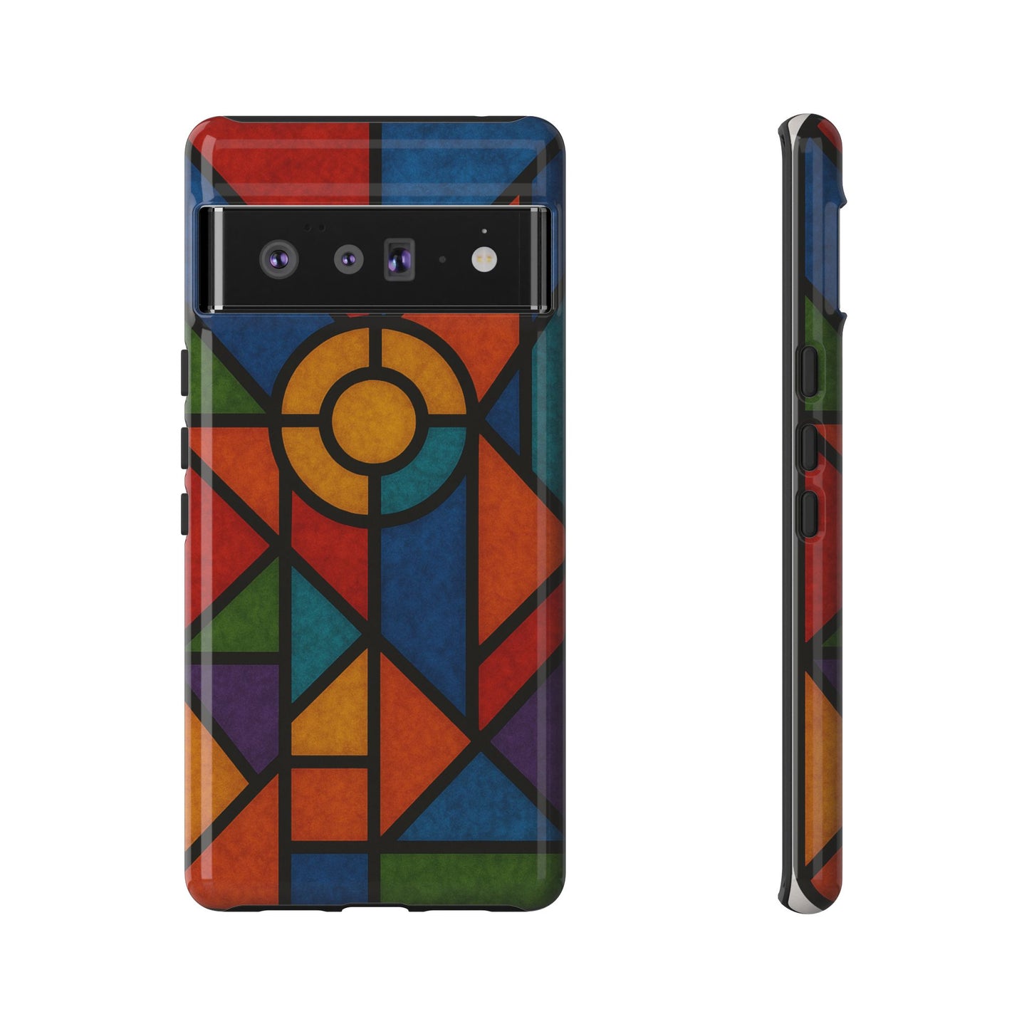 Colorful Stained Glass Phone Case, Artistic Phone Cover, Vibrant Protective Case, Unique Gift for Art Lovers, Stylish Smartphone Accessory