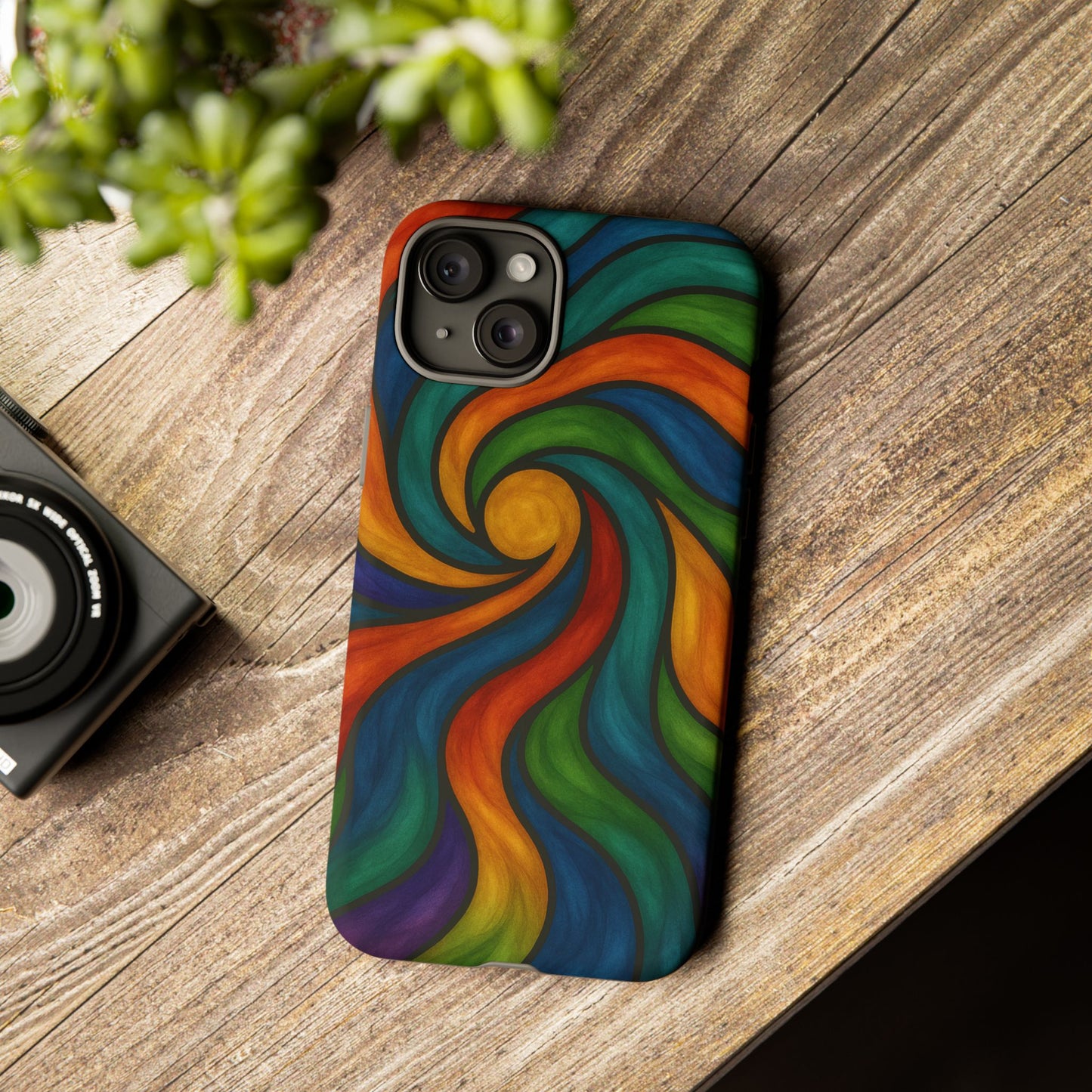 Colorful Swirl Phone Case | Tough Cases, Vibrant Design, Gift for Art Lovers, Funky Case, Unique Phone Accessories
