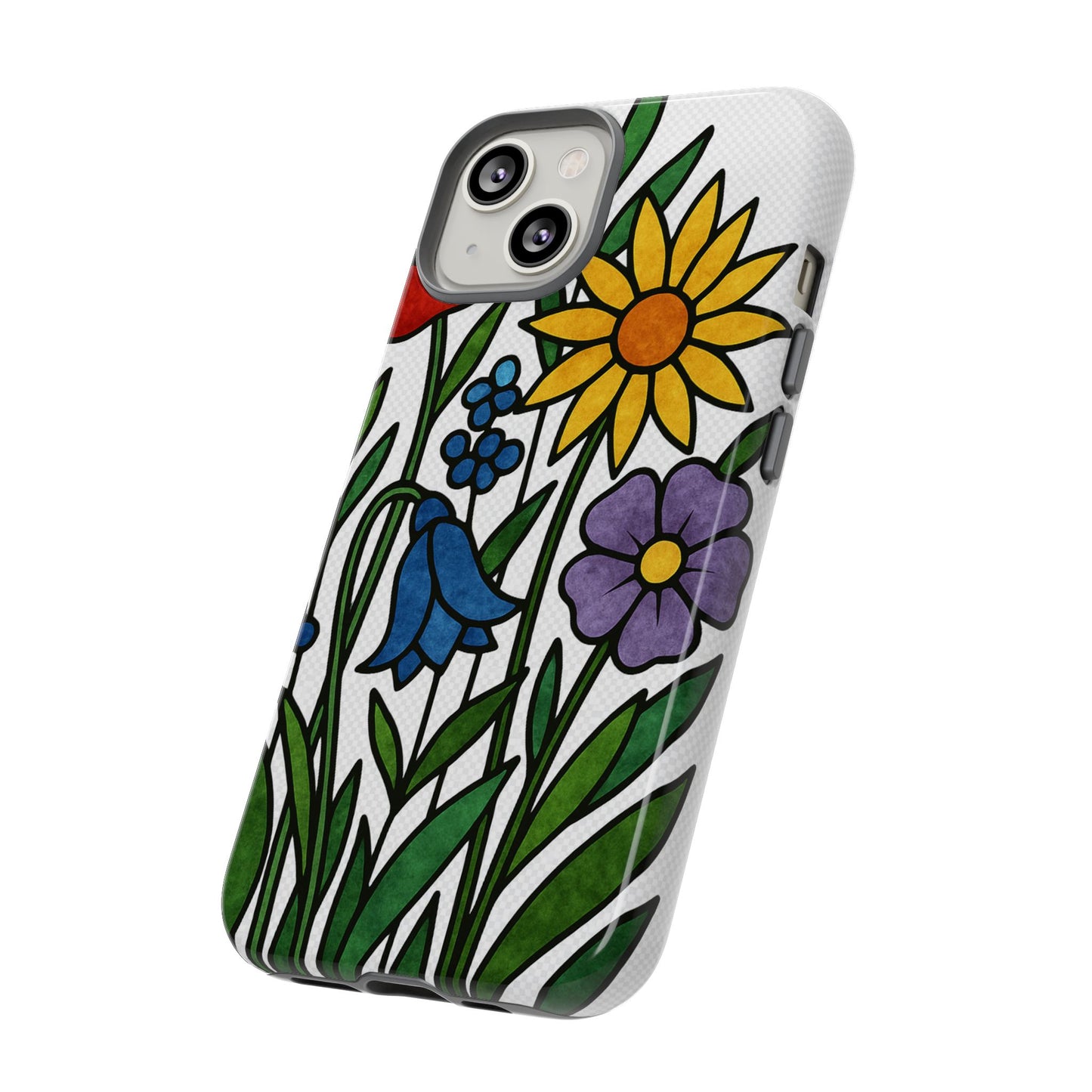Floral Phone Case, Vibrant Flower Design, Tough Protection, Gift for Nature Lovers, Spring Decor