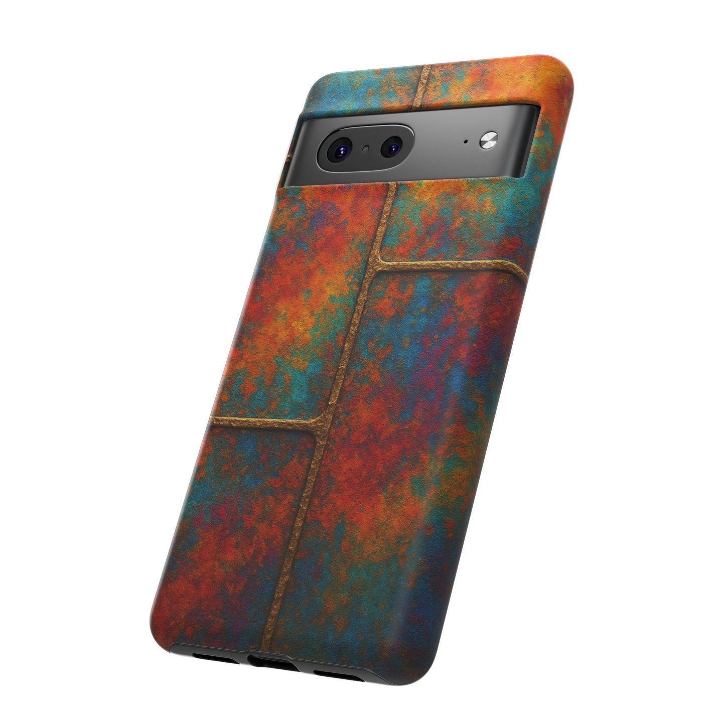 Colorful Textured Phone Case, Vibrant iPhone Cover, Tough Protective Shell, Unique Mobile Accessory, Artisan Phone Protection