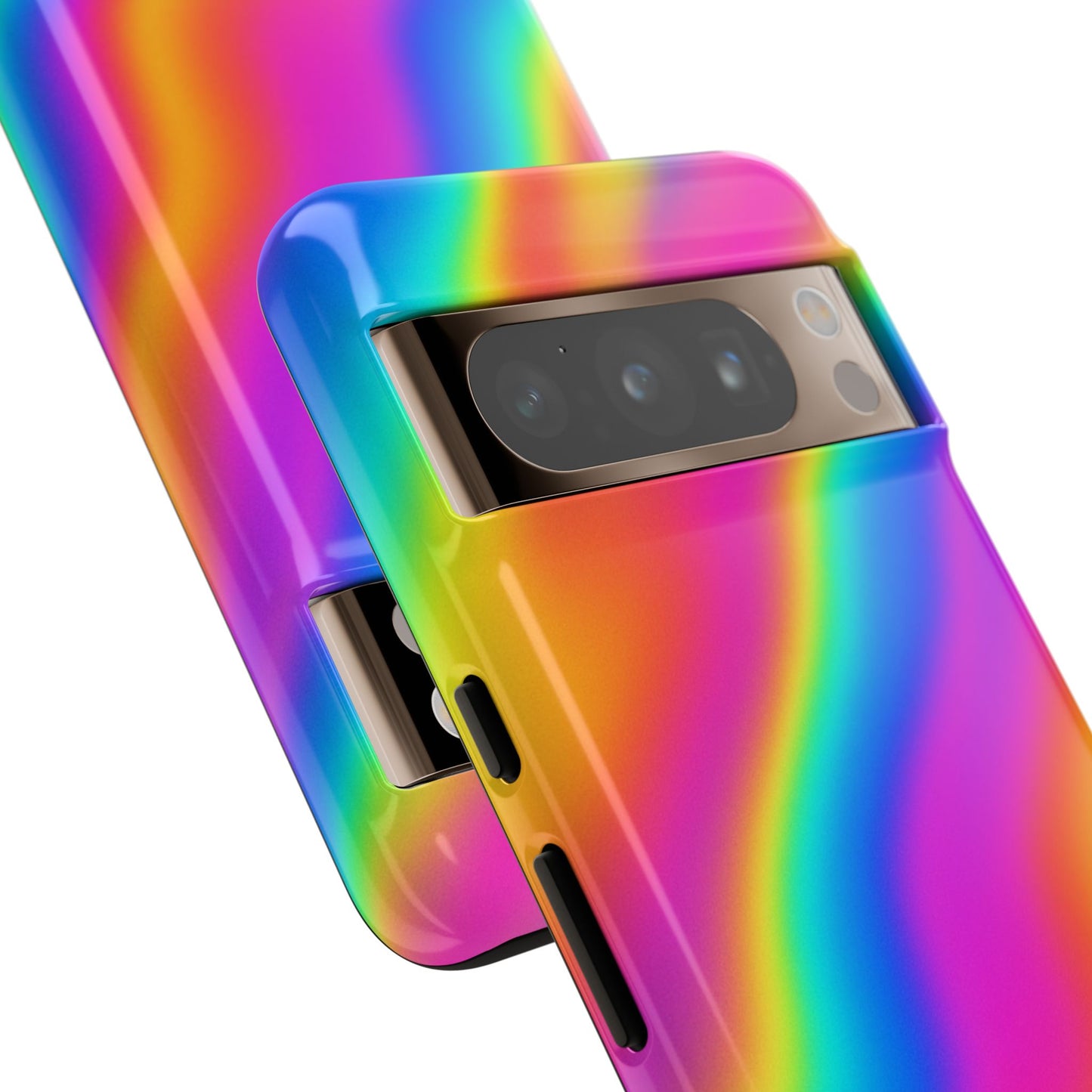 Rainbow Wavy Phone Case - Colorful Tough Cases for Stylish Protection, LGBTQ+ Pride Gift, Trendy Phone Accessory, Birthday, Holiday Present