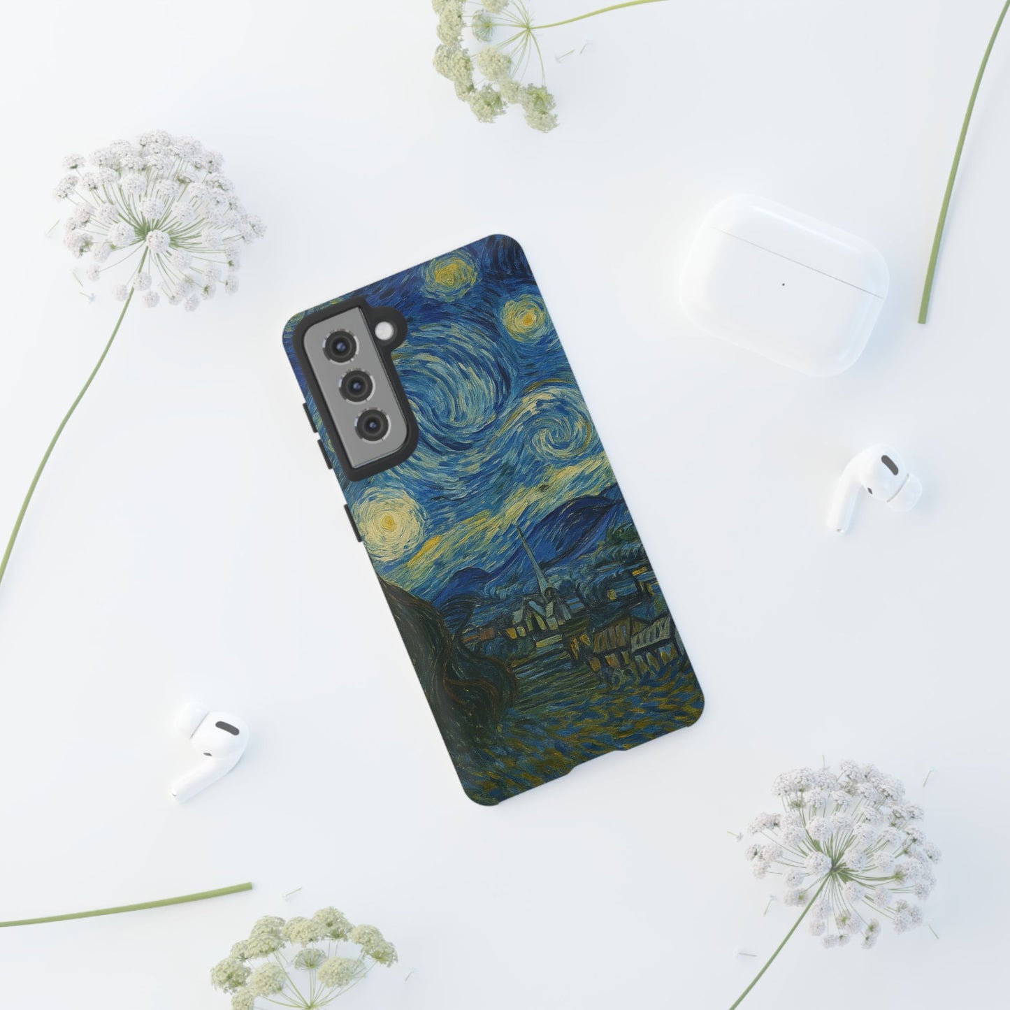Starry Night Phone Case, Artistic Cell Phone Cover, Gift for Art Lovers, Unique Phone Accessory, Birthday Gift for Him/Her, Tough Cases