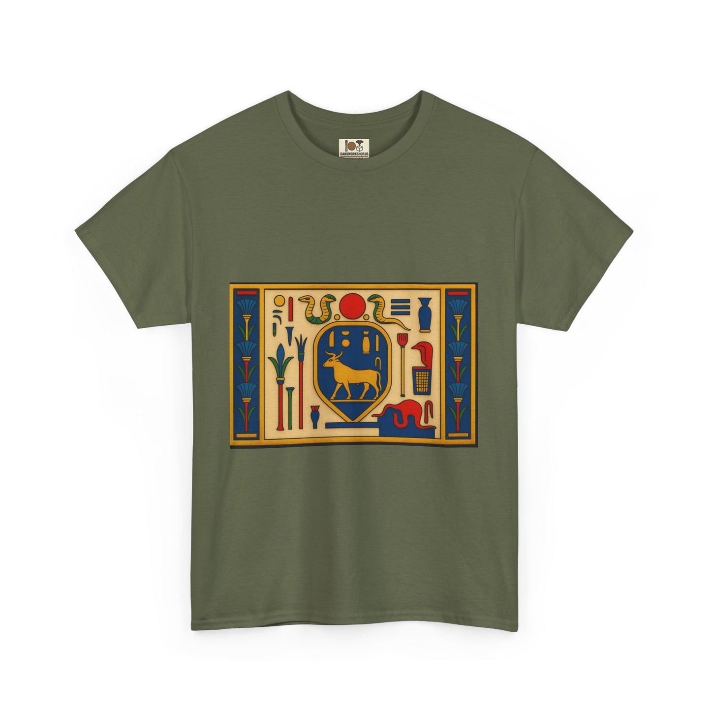 Egyptian Hieroglyphs Unisex Heavy Cotton Tee, Graphic Tee, Casual Wear, Gift Idea, Unique Shirt, Summer Style