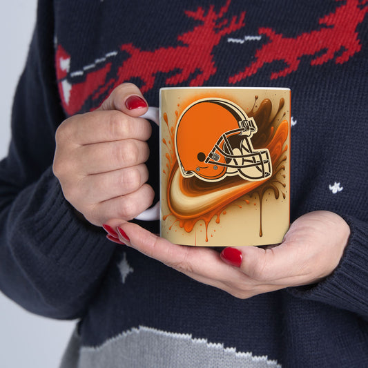 Cleveland Browns Fan Ceramic Mug, 11oz or 15oz, NFL Gift, Sports Coffee Cup, Football Fan Merchandise, Game Day Drinkware